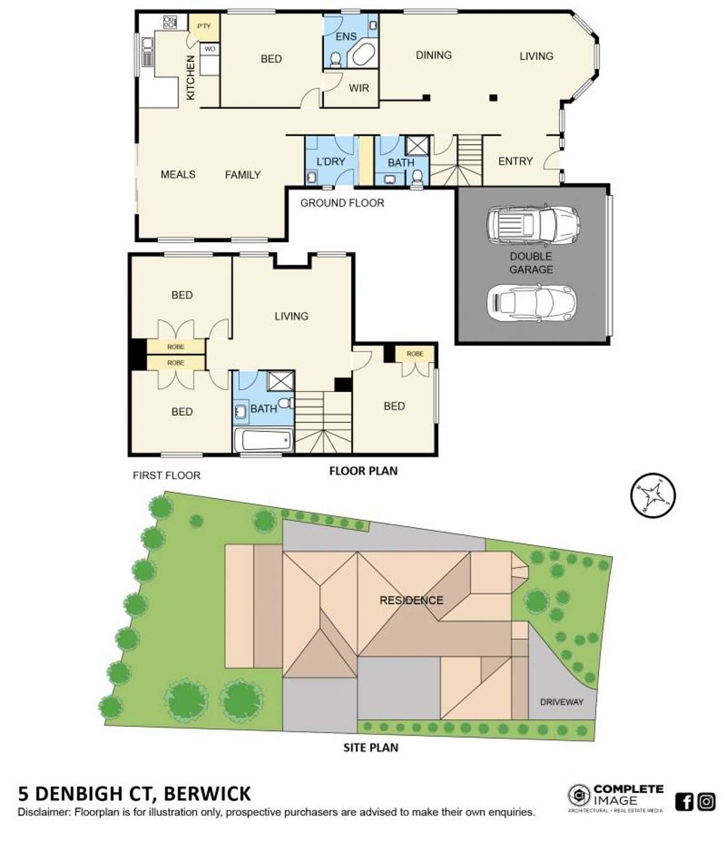 Floorplan of Homely house listing, 5 Denbigh Court, Berwick VIC 3806