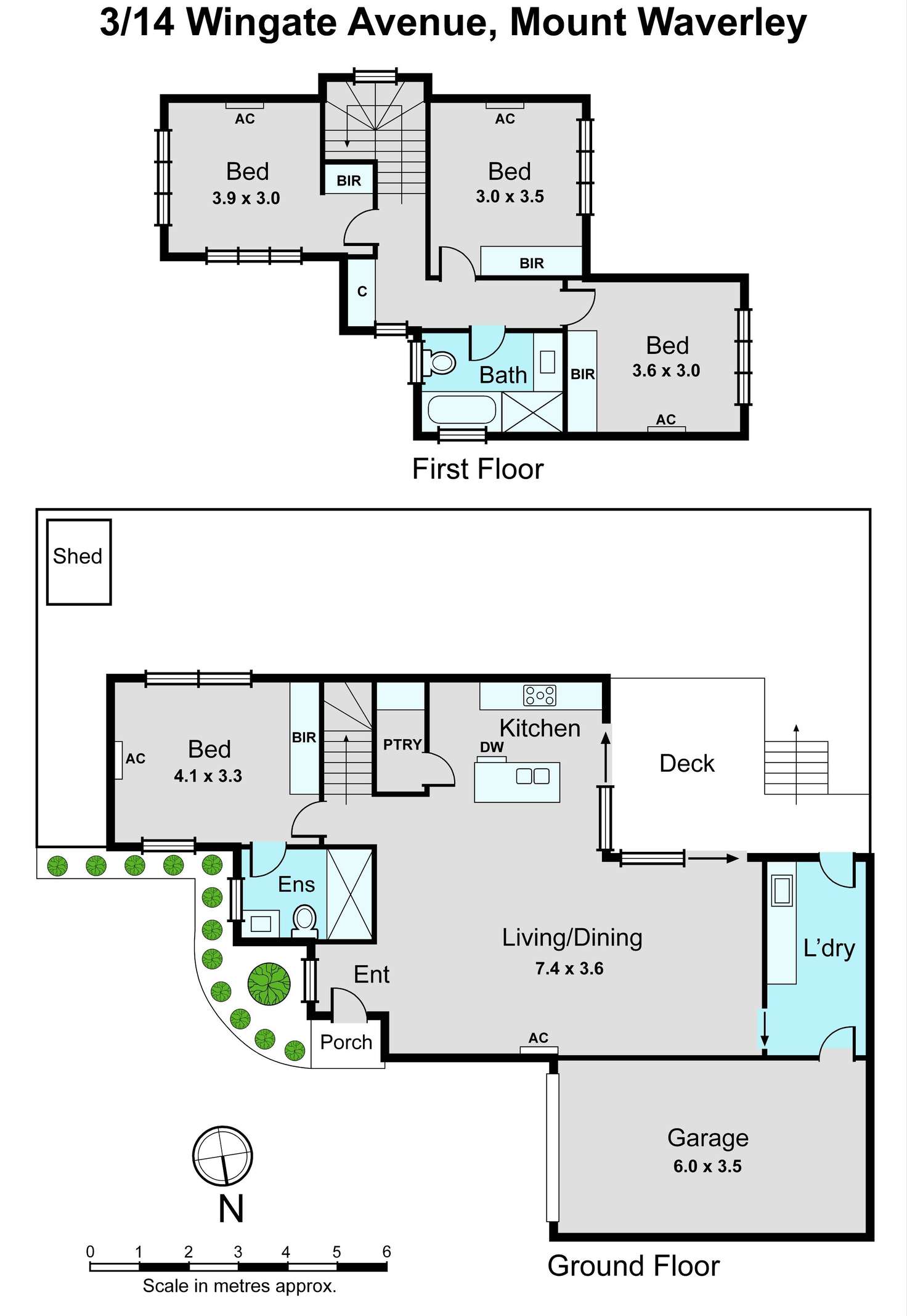 Floorplan of Homely townhouse listing, 3/14 Wingate Avenue, Mount Waverley VIC 3149