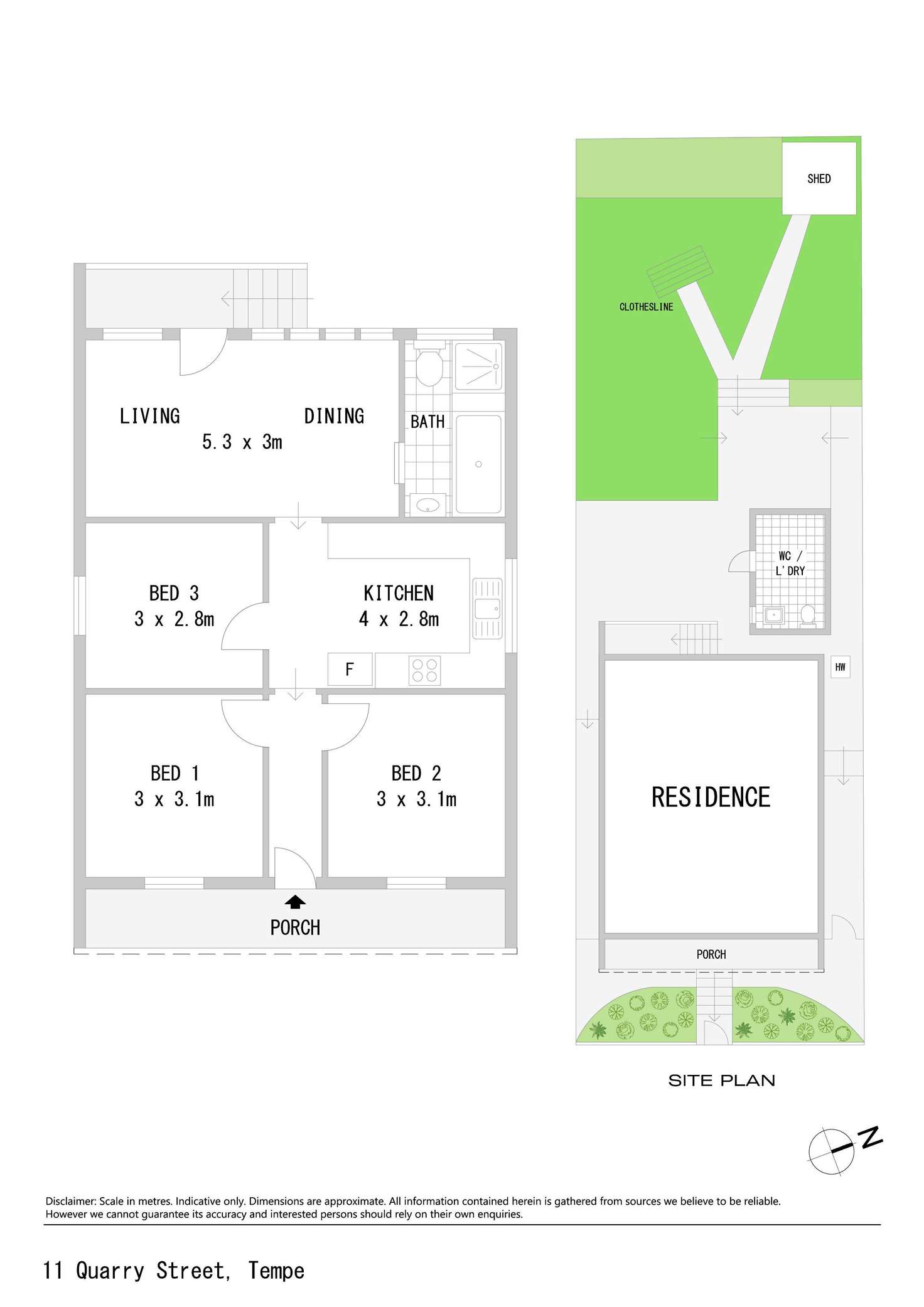 Floorplan of Homely house listing, 11 Quarry Street, Tempe NSW 2044