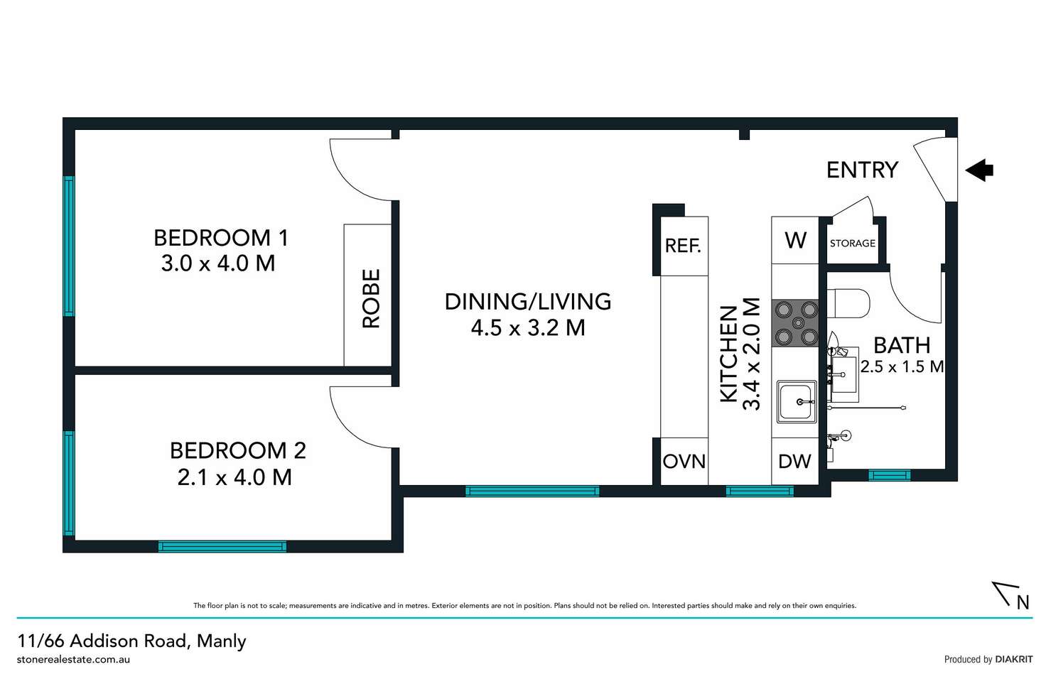 Floorplan of Homely apartment listing, 11/66 Addison Road, Manly NSW 2095