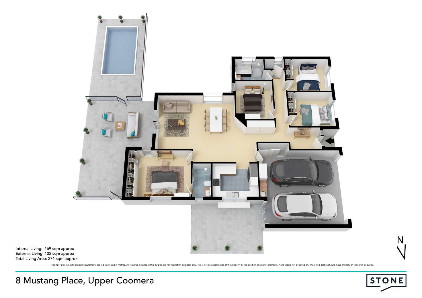 Floorplan of Homely house listing, 8 Mustang Place, Upper Coomera QLD 4209