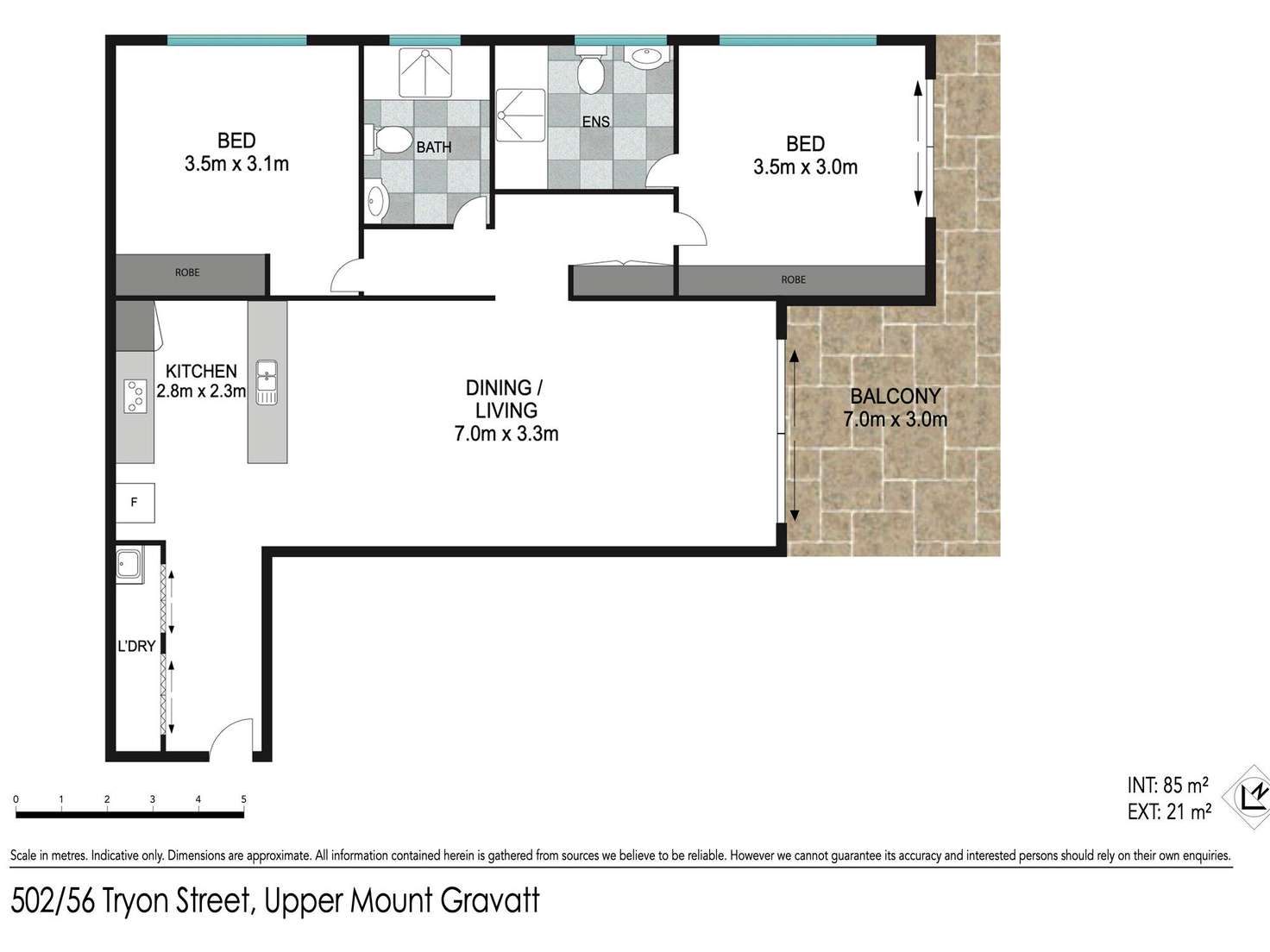 Floorplan of Homely apartment listing, 502/56 Tryon Street, Upper Mount Gravatt QLD 4122