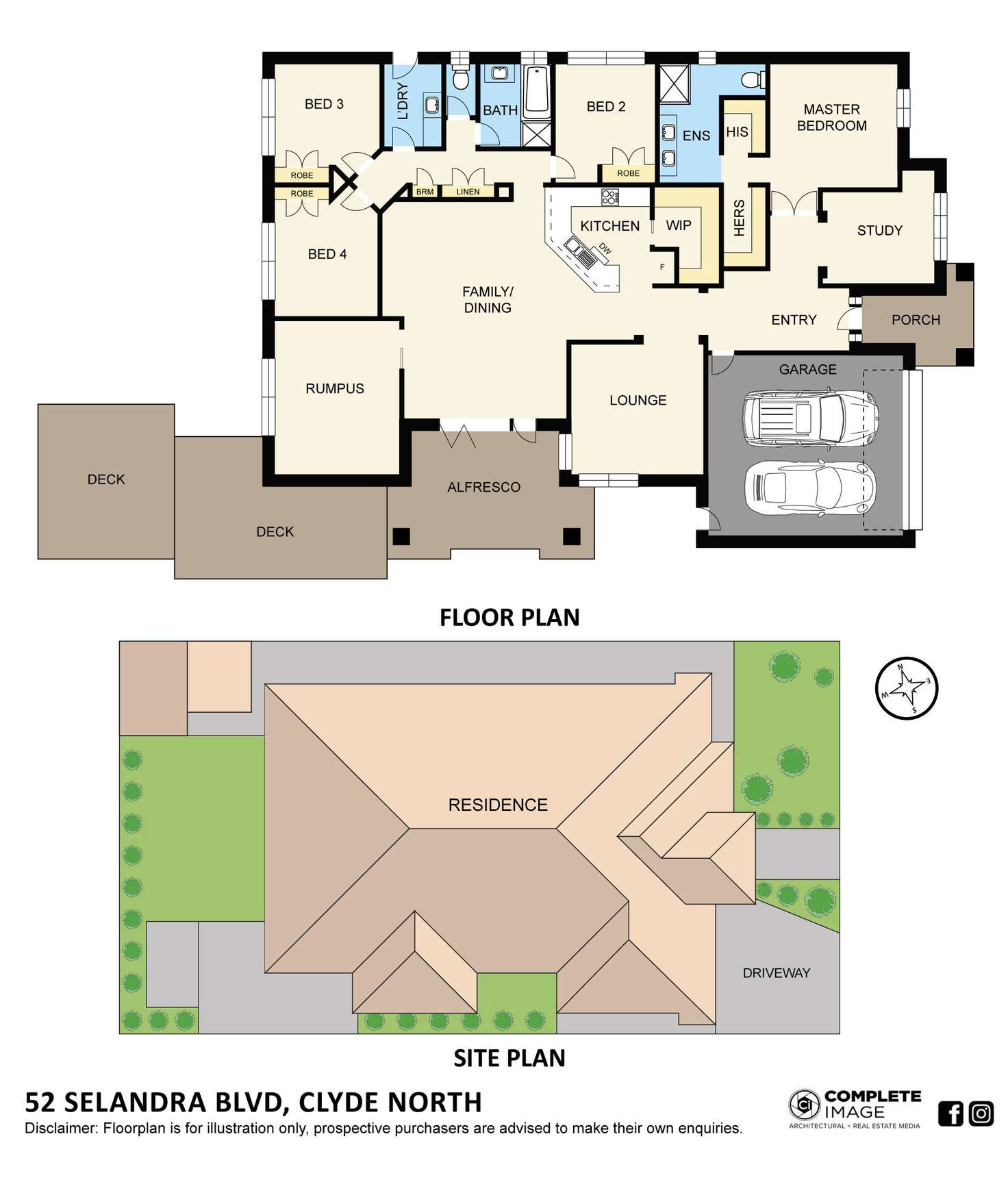 Floorplan of Homely house listing, 52 Selandra Boulevard, Clyde North VIC 3978