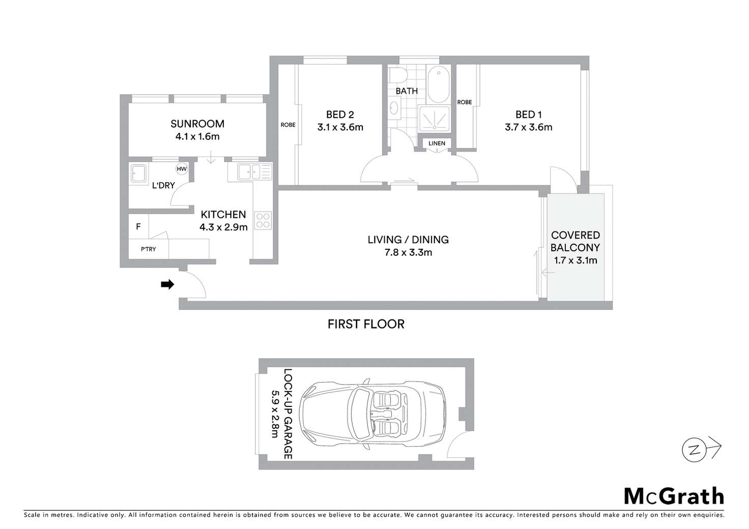 Floorplan of Homely apartment listing, 6/7 Cowper Street, Randwick NSW 2031