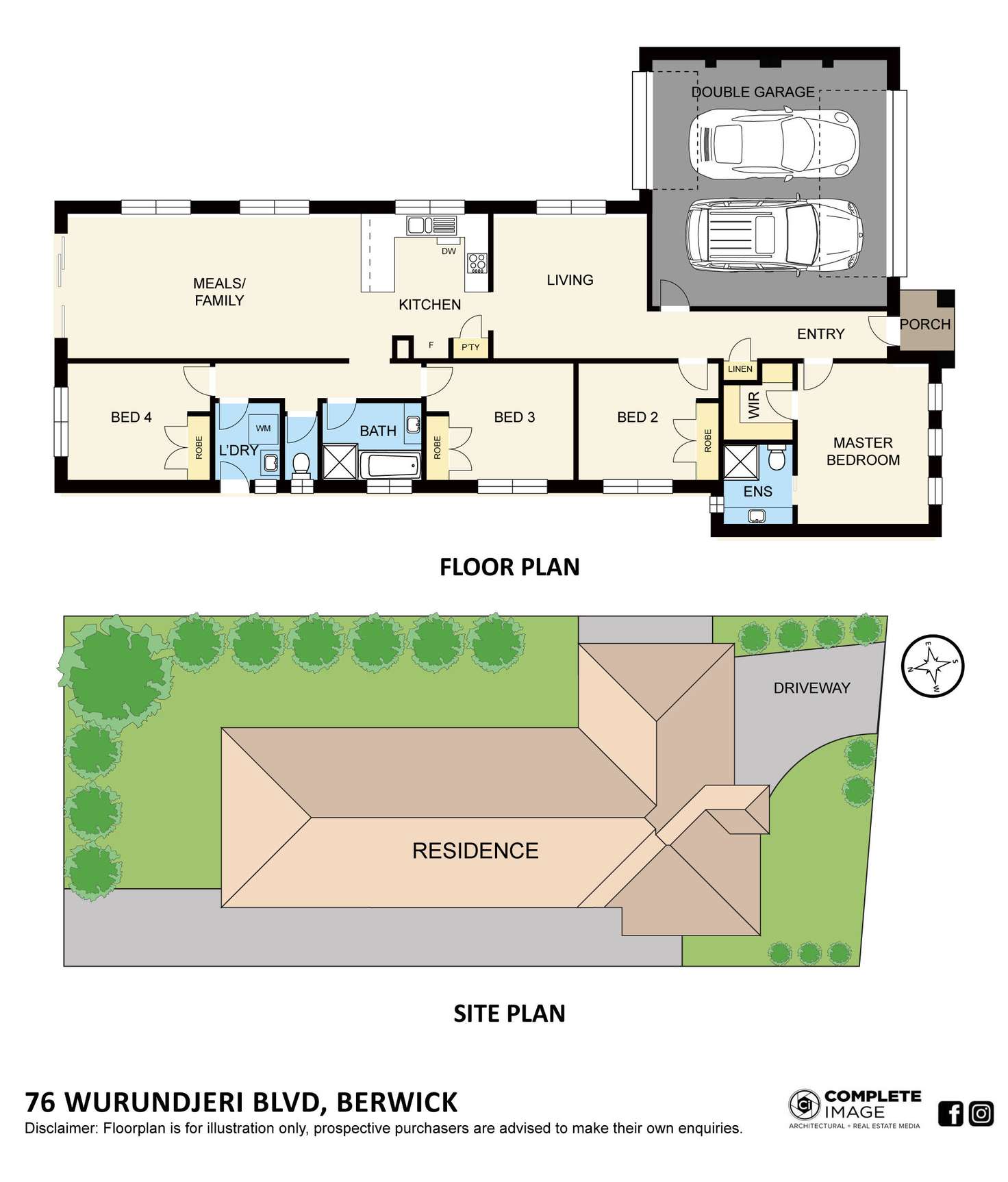 Floorplan of Homely house listing, 76 Wurundjeri Boulevard, Berwick VIC 3806