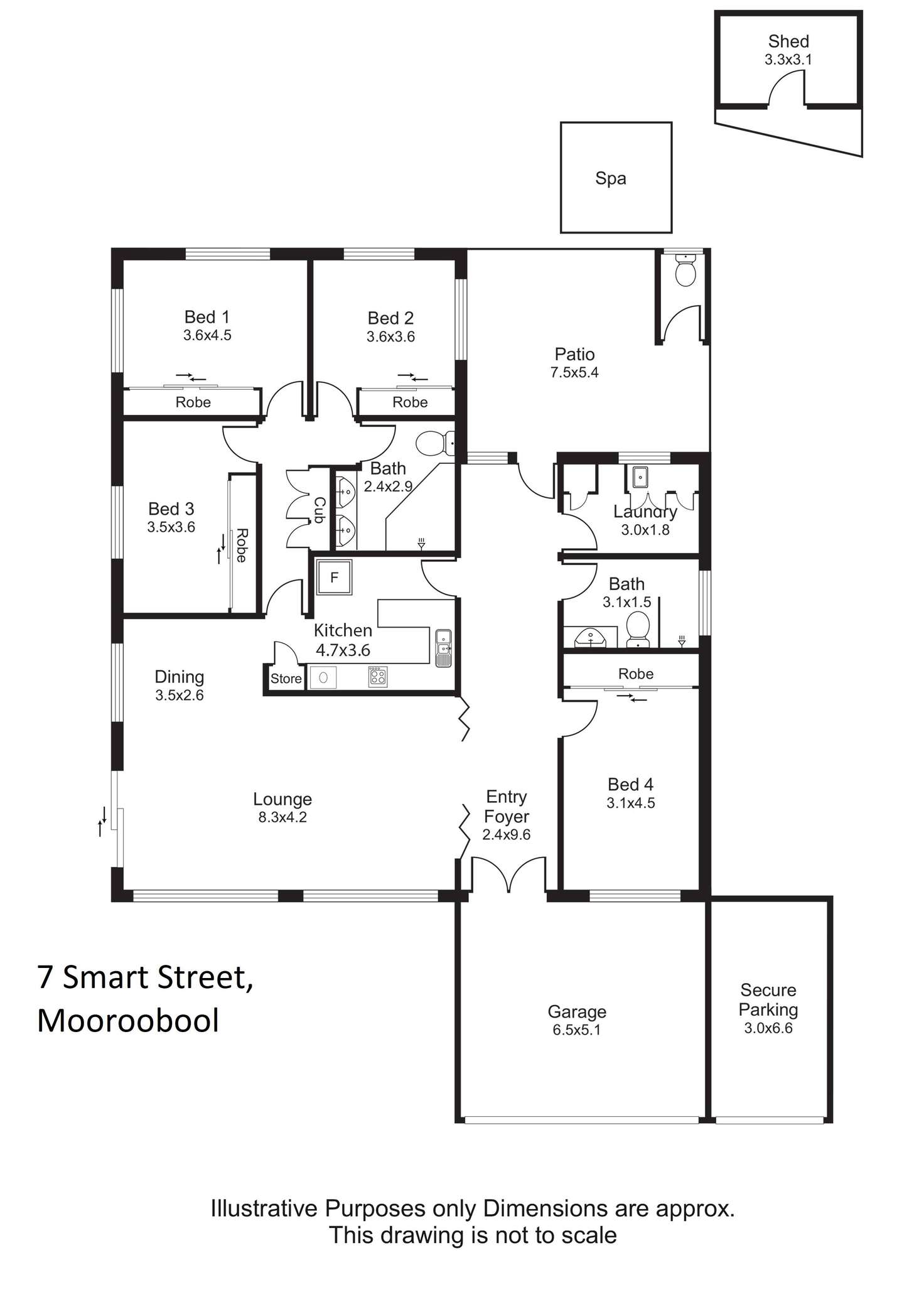 Floorplan of Homely house listing, 7 Smart Street, Mooroobool QLD 4870
