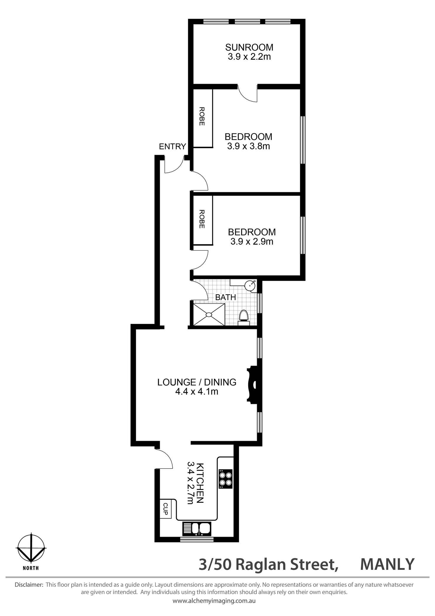 Floorplan of Homely apartment listing, 3/50 Raglan Street, Manly NSW 2095