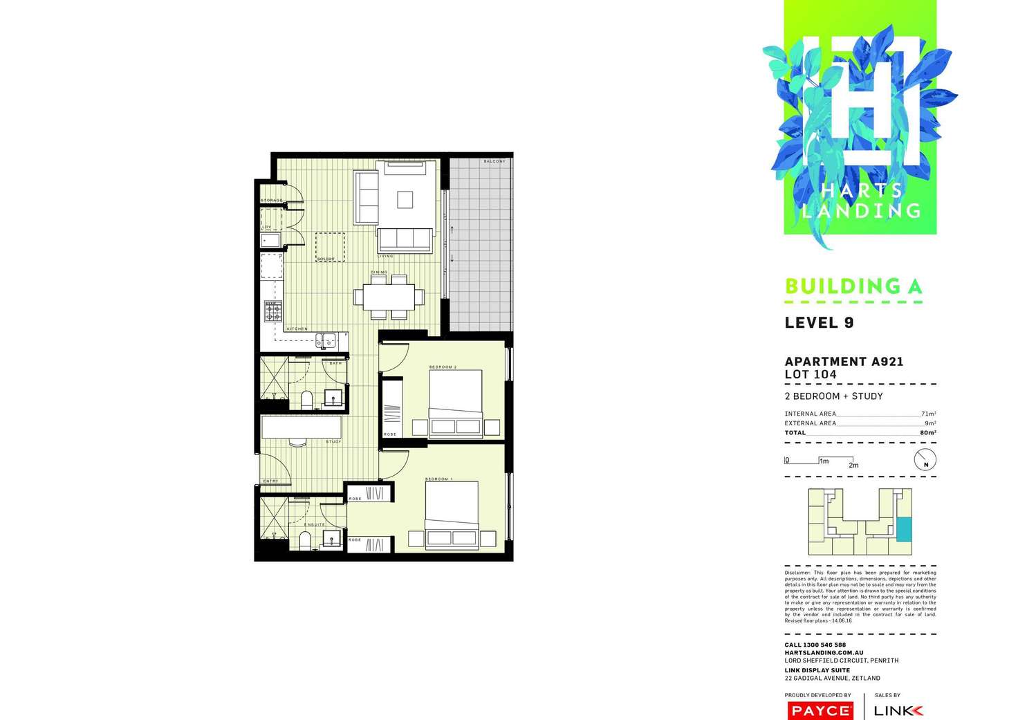 Floorplan of Homely apartment listing, 921/1-39 Lord Sheffield Circuit, Penrith NSW 2750