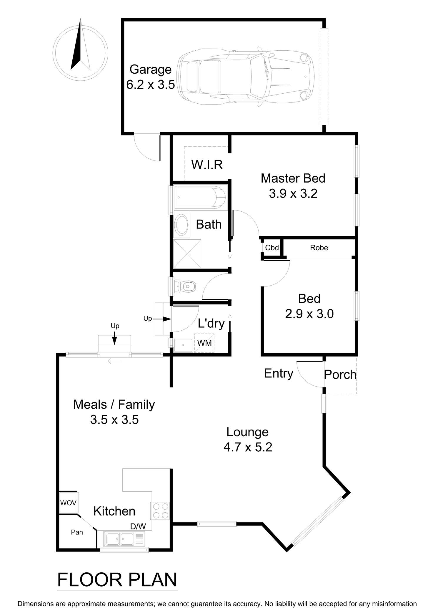 Floorplan of Homely unit listing, 1/2 Wadi Street, Boronia VIC 3155