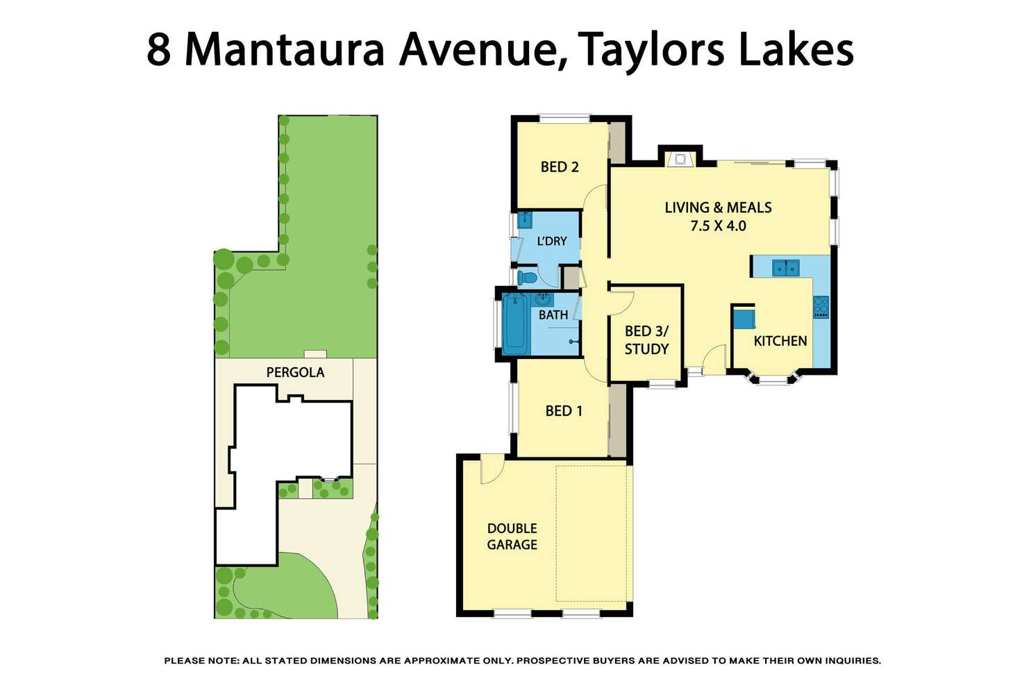 Floorplan of Homely house listing, 8 Mantaura Avenue, Taylors Lakes VIC 3038