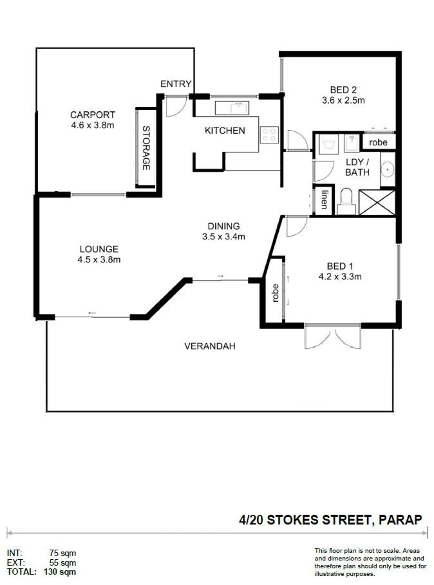 Floorplan of Homely unit listing, 4/20 Stokes Street, Parap NT 820