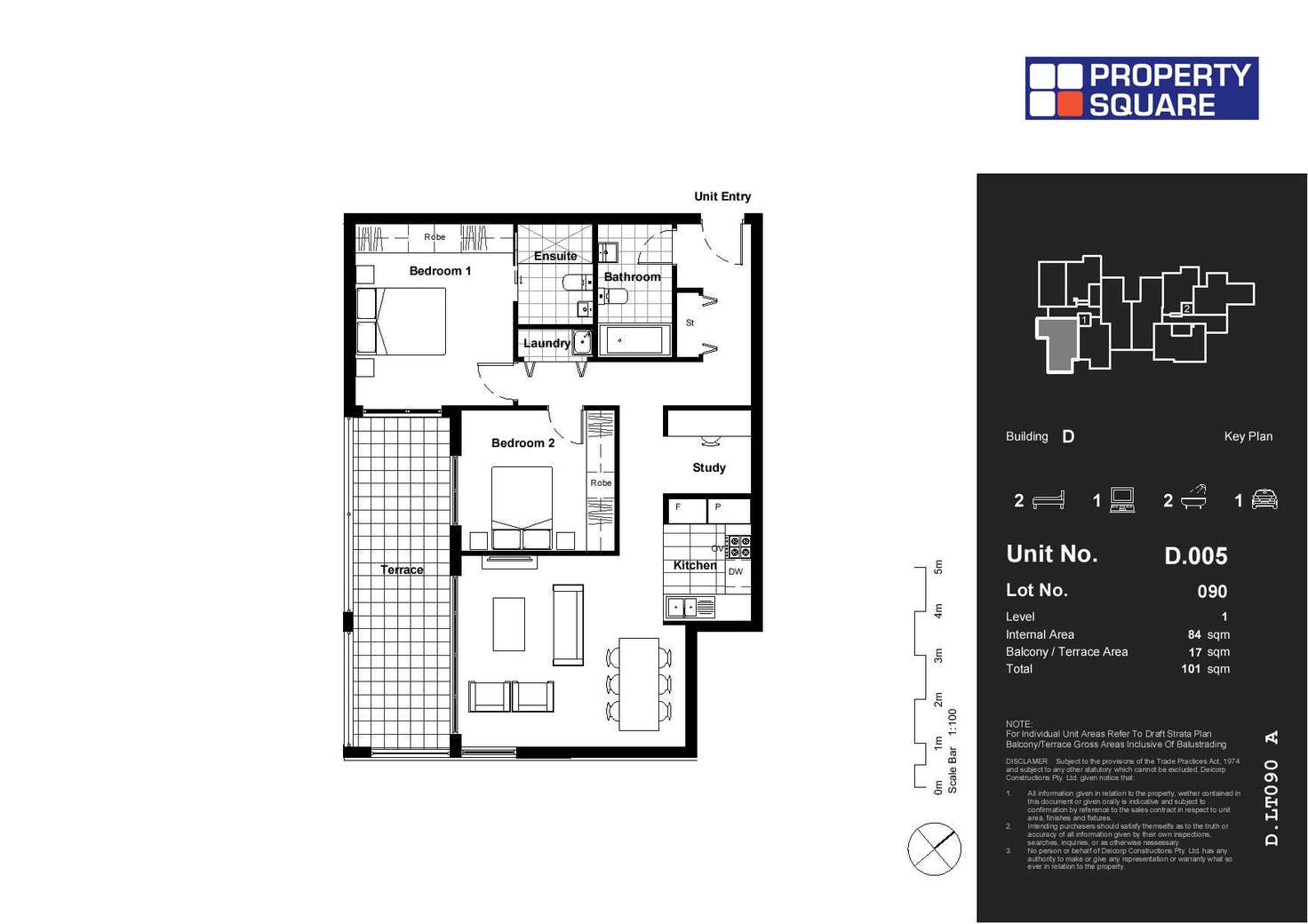Floorplan of Homely apartment listing, 1005/2D Porter Street, Ryde NSW 2112