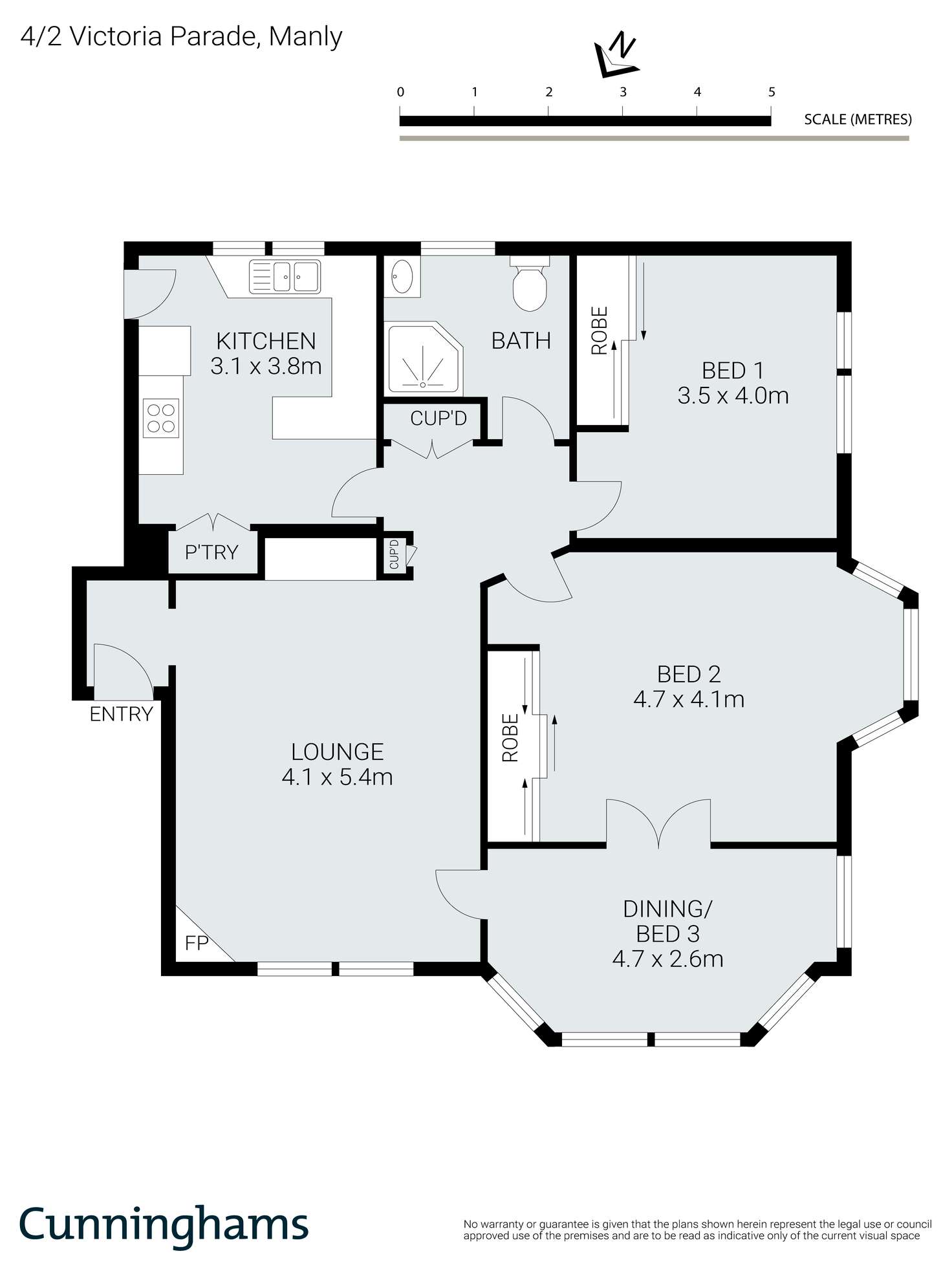 Floorplan of Homely apartment listing, 4/2 Victoria Parade, Manly NSW 2095