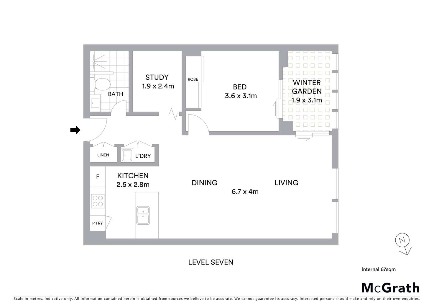 Floorplan of Homely apartment listing, 702/7 Magdalene Terrace, Wolli Creek NSW 2205