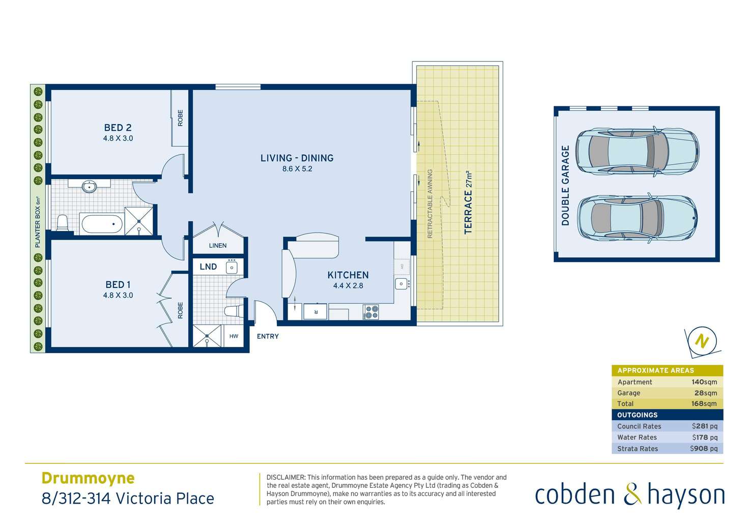 Floorplan of Homely apartment listing, 8/312-314 Victoria Place, Drummoyne NSW 2047