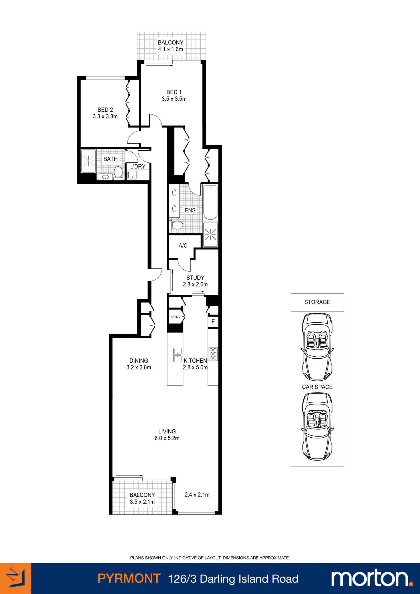 Floorplan of Homely apartment listing, 126/3 Darling Island Road, Pyrmont NSW 2009