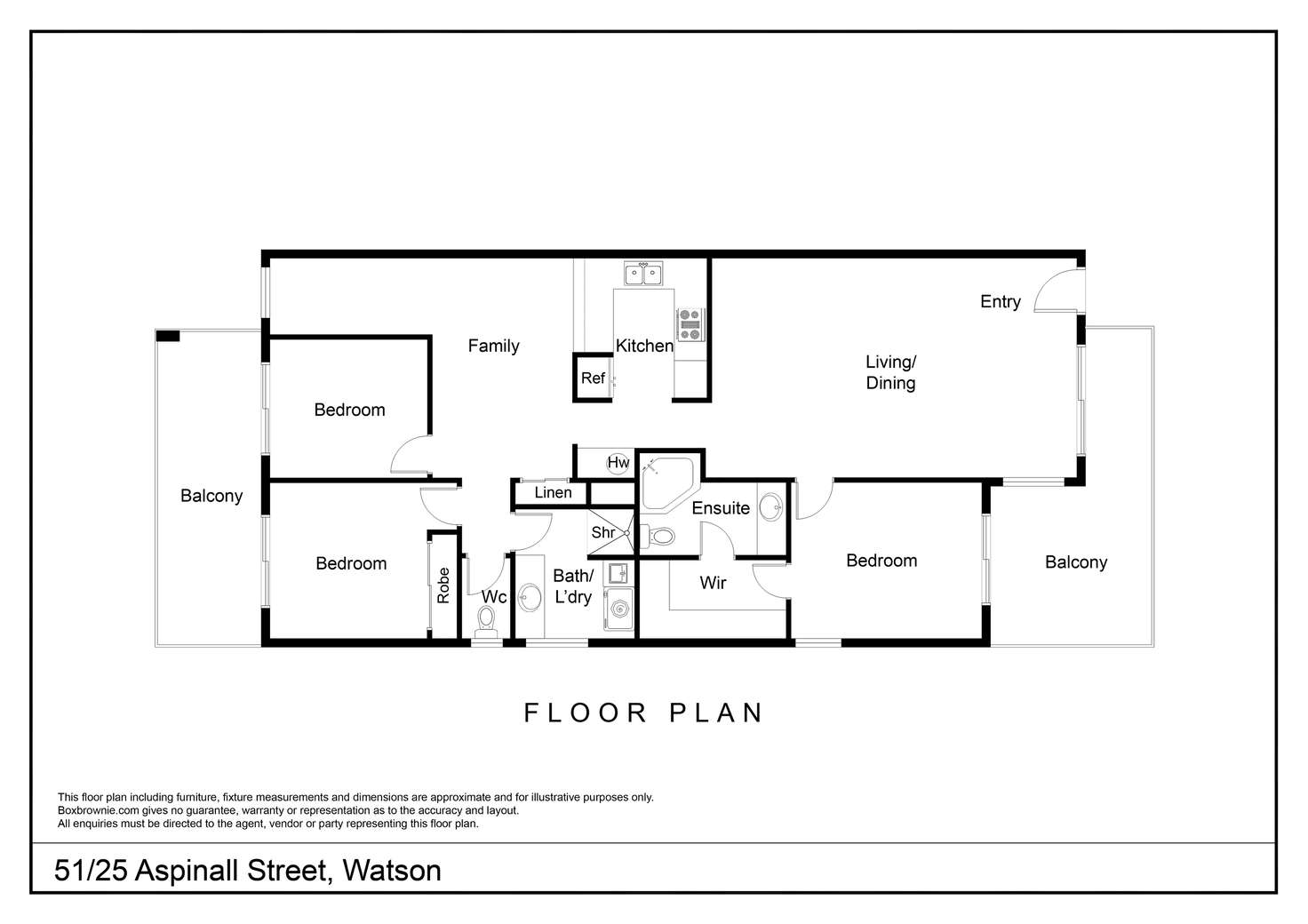 Floorplan of Homely apartment listing, 51/25 Aspinall Street, Watson ACT 2602