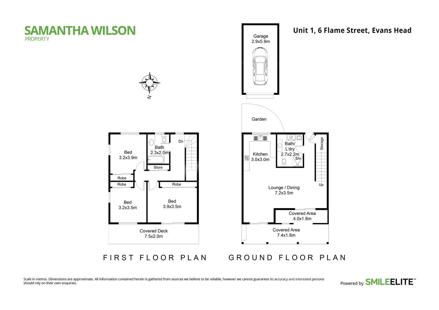 Floorplan of Homely townhouse listing, 1/6 Flame Street, Evans Head NSW 2473