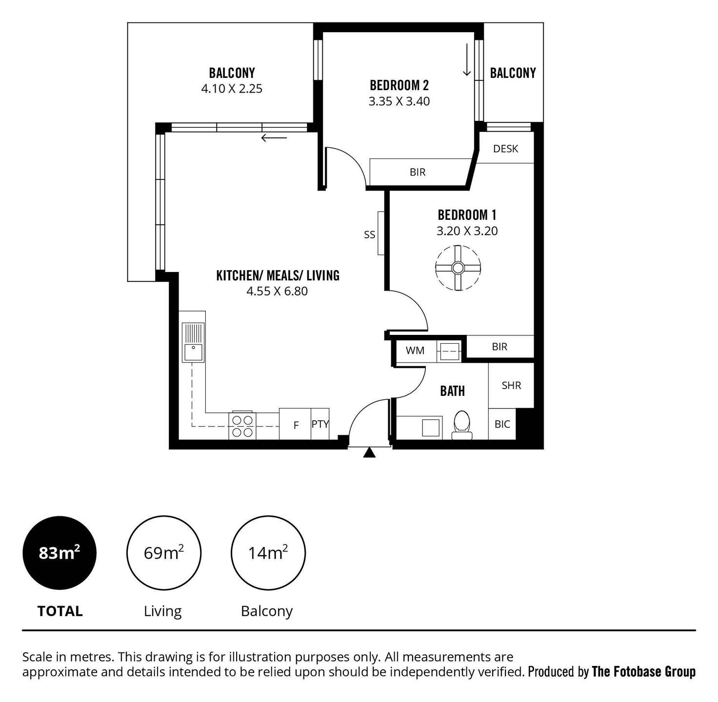 Floorplan of Homely apartment listing, 602/102 Waymouth Street, Adelaide SA 5000