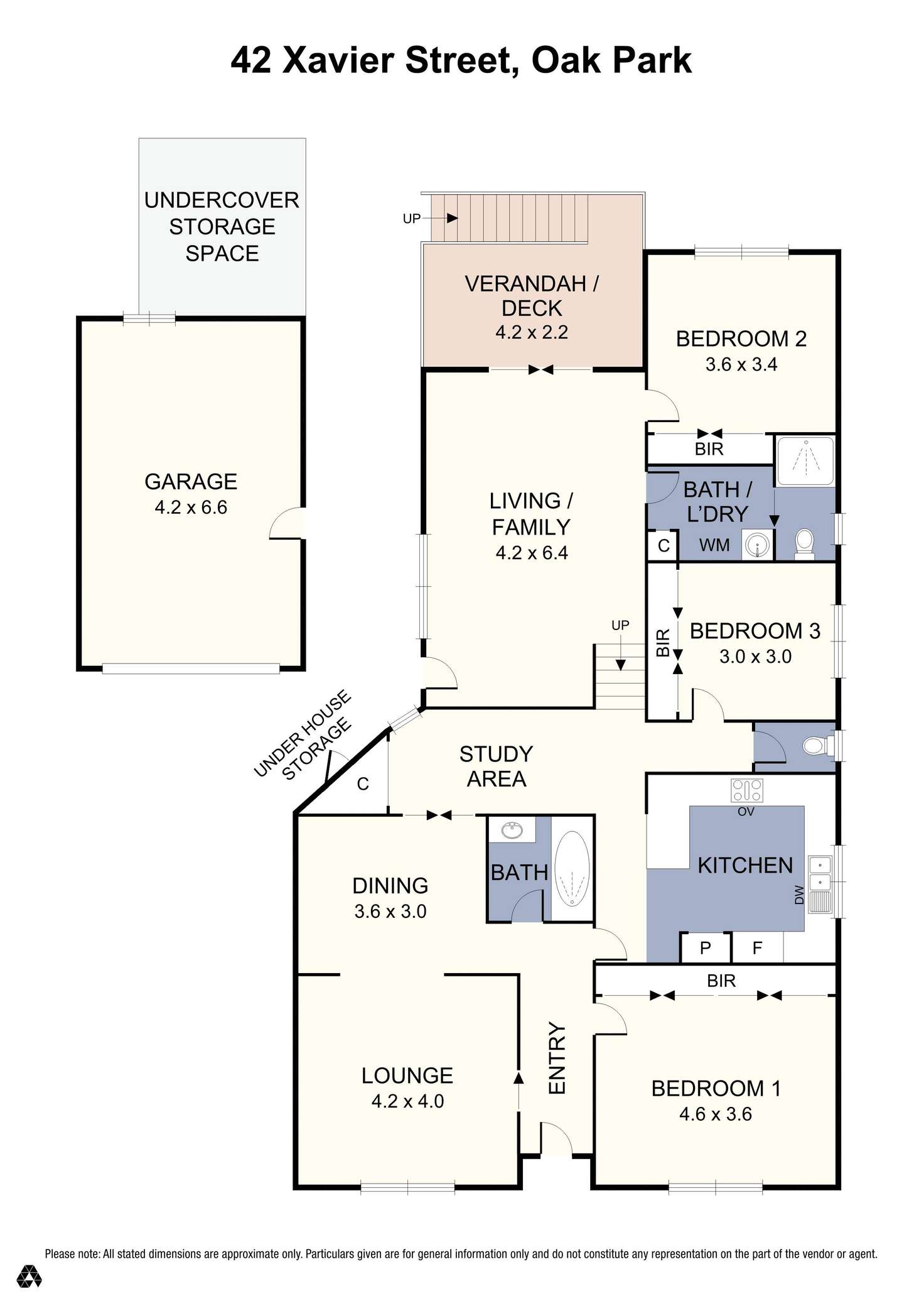 Floorplan of Homely house listing, 42 Xavier Street, Oak Park VIC 3046