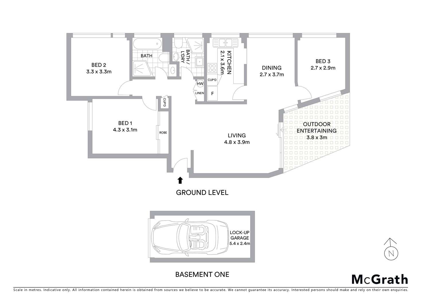 Floorplan of Homely apartment listing, 1A/2 Cook Road, Centennial Park NSW 2021