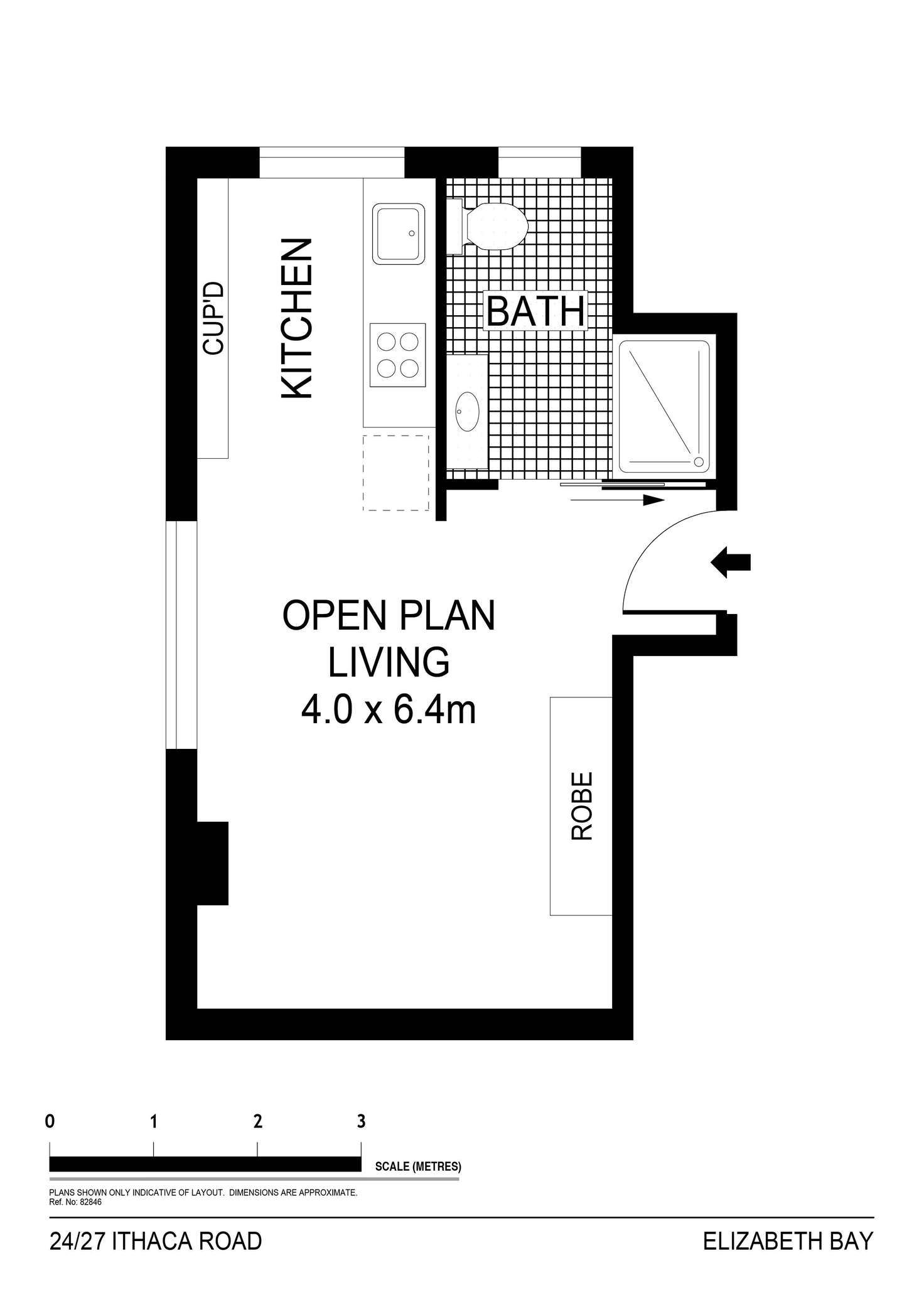 Floorplan of Homely apartment listing, 24/27 Ithaca Road, Elizabeth Bay NSW 2011