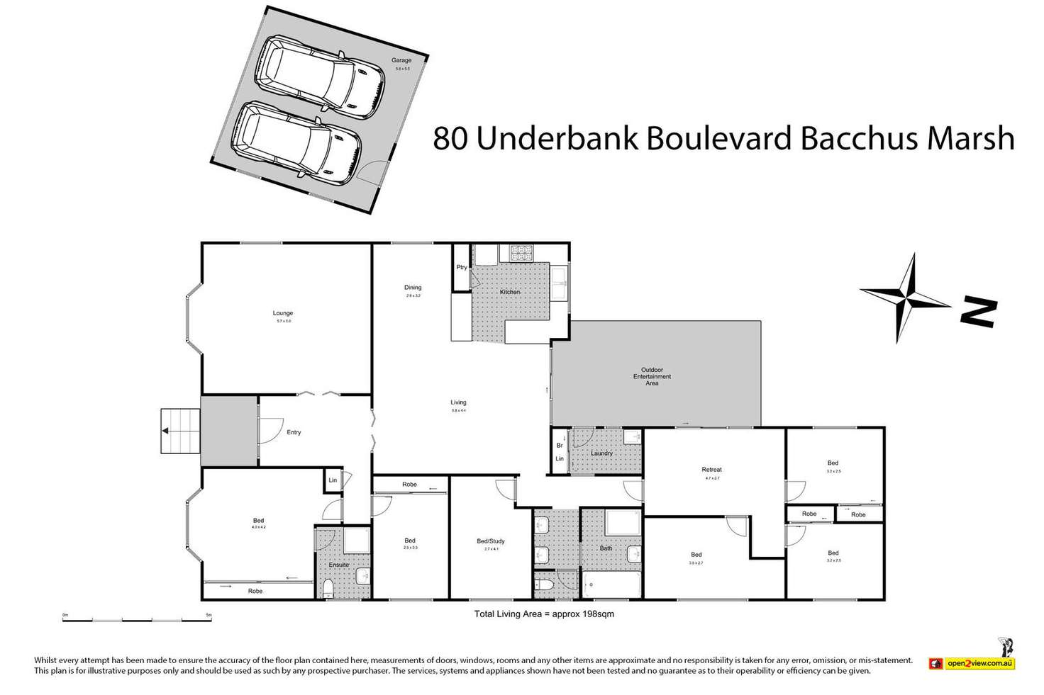 Floorplan of Homely house listing, 80 Underbank Boulevard, Bacchus Marsh VIC 3340