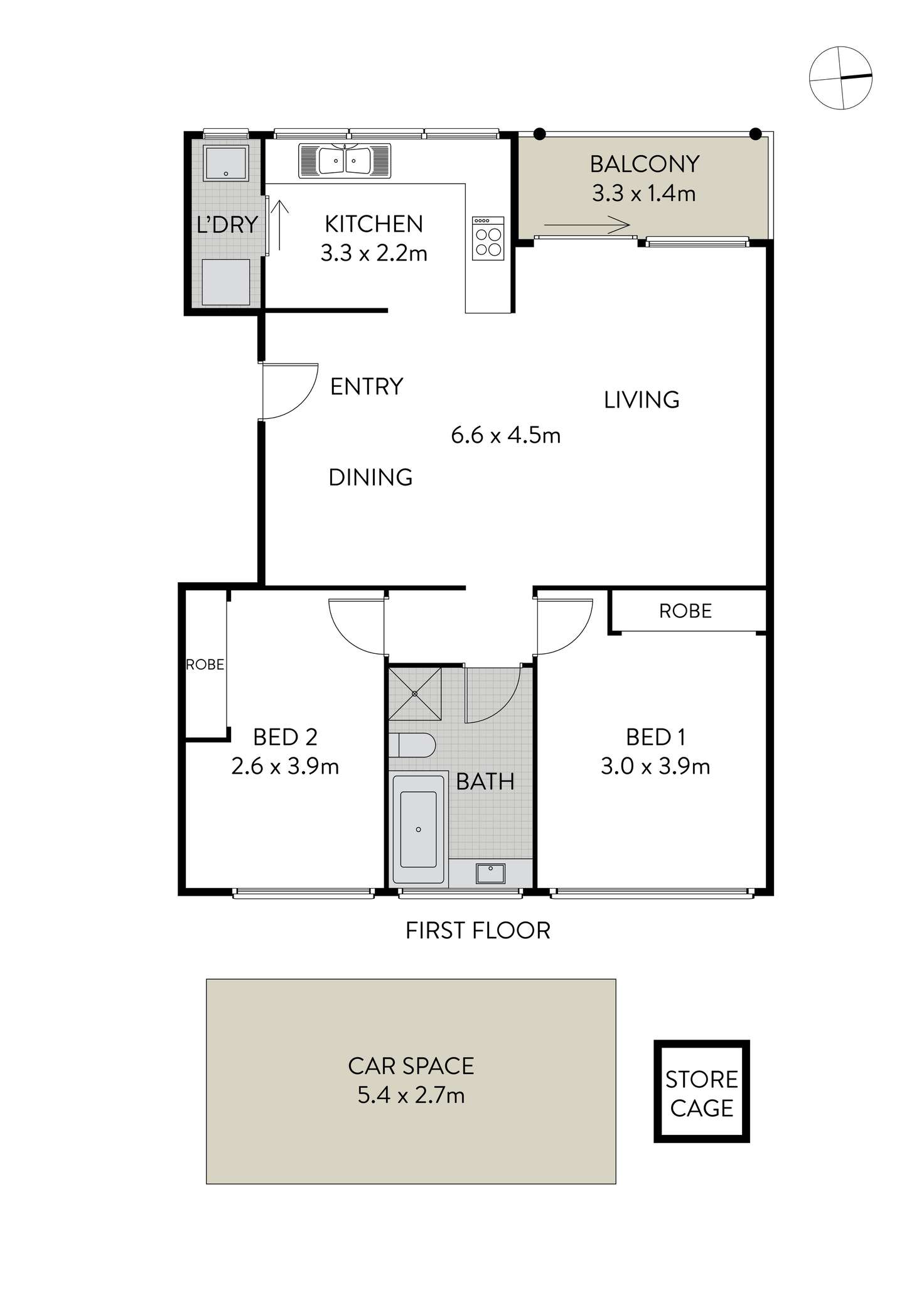 Floorplan of Homely apartment listing, 8/102 Young Street, Cremorne NSW 2090