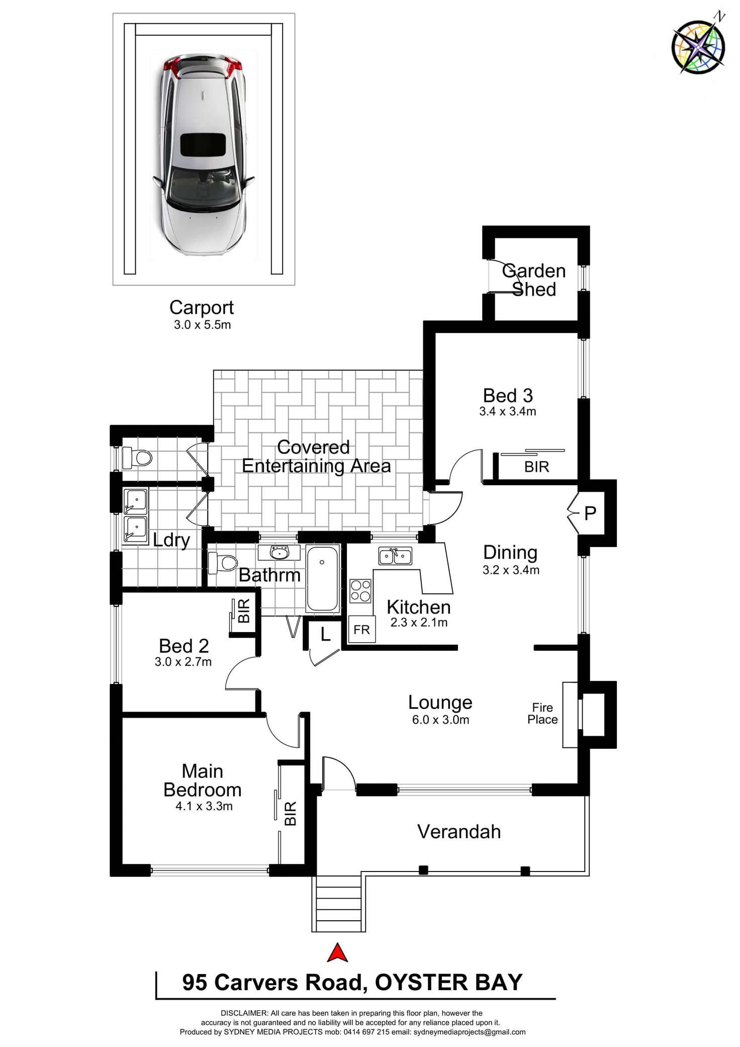 Floorplan of Homely house listing, 95 Carvers Road, Oyster Bay NSW 2225
