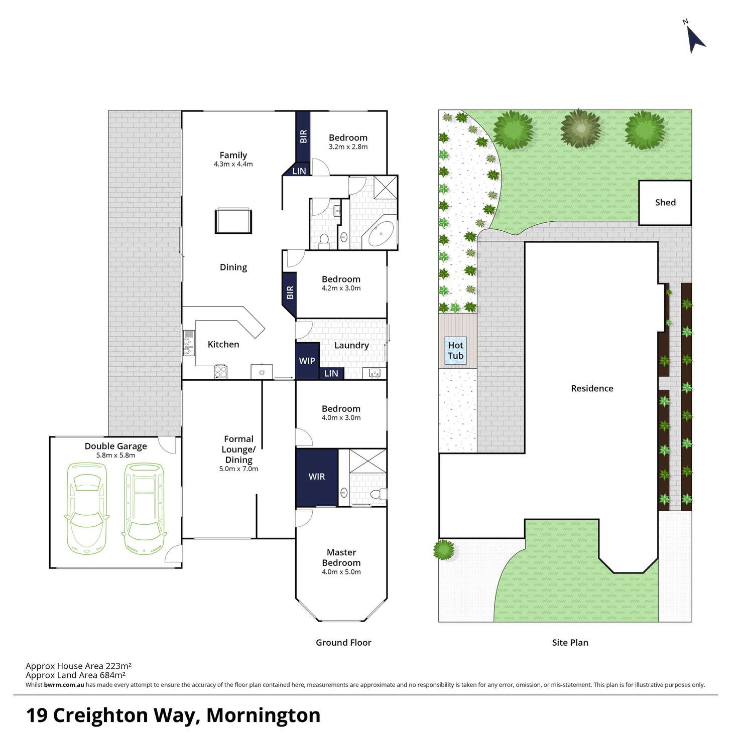 Floorplan of Homely house listing, 19 Creighton Way, Mornington VIC 3931
