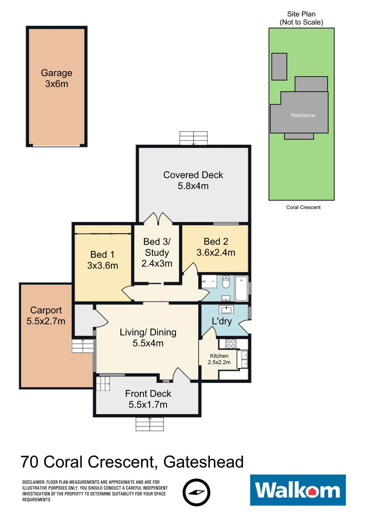 Floorplan of Homely house listing, 70 Coral Crescent, Gateshead NSW 2290