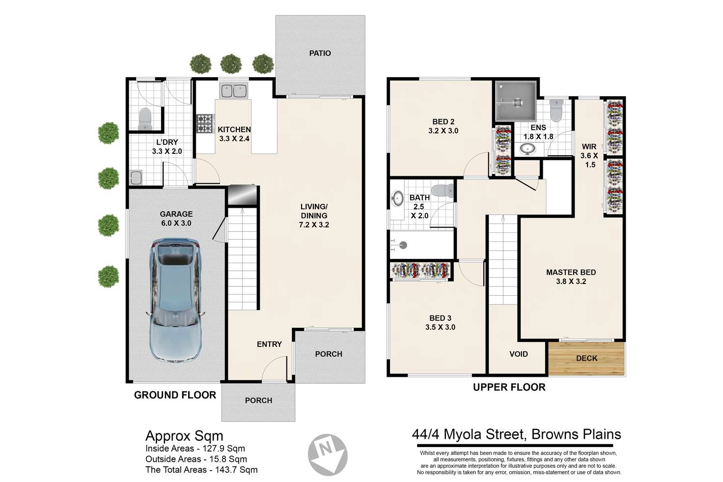 Floorplan of Homely townhouse listing, 44/4 Myola Street, Browns Plains QLD 4118