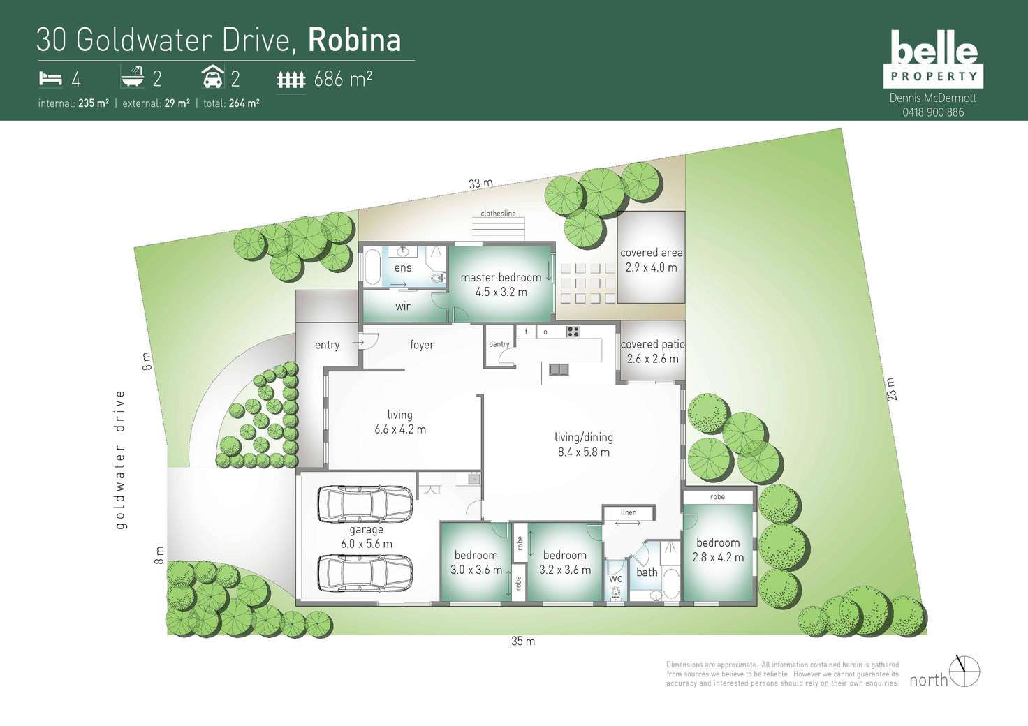 Floorplan of Homely house listing, 30 Goldwater Drive, Robina QLD 4226