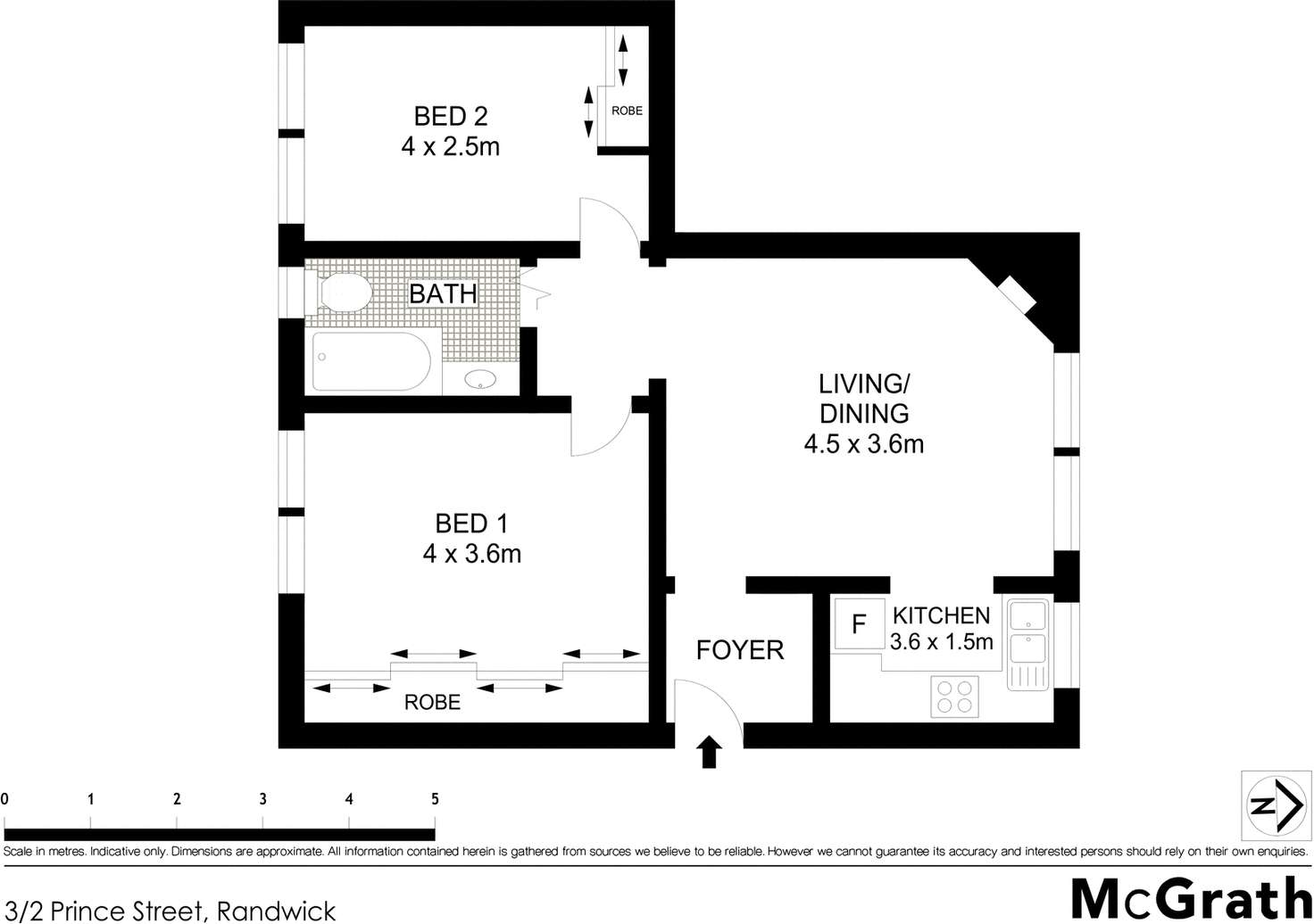 Floorplan of Homely apartment listing, 3/2 Prince Street, Randwick NSW 2031