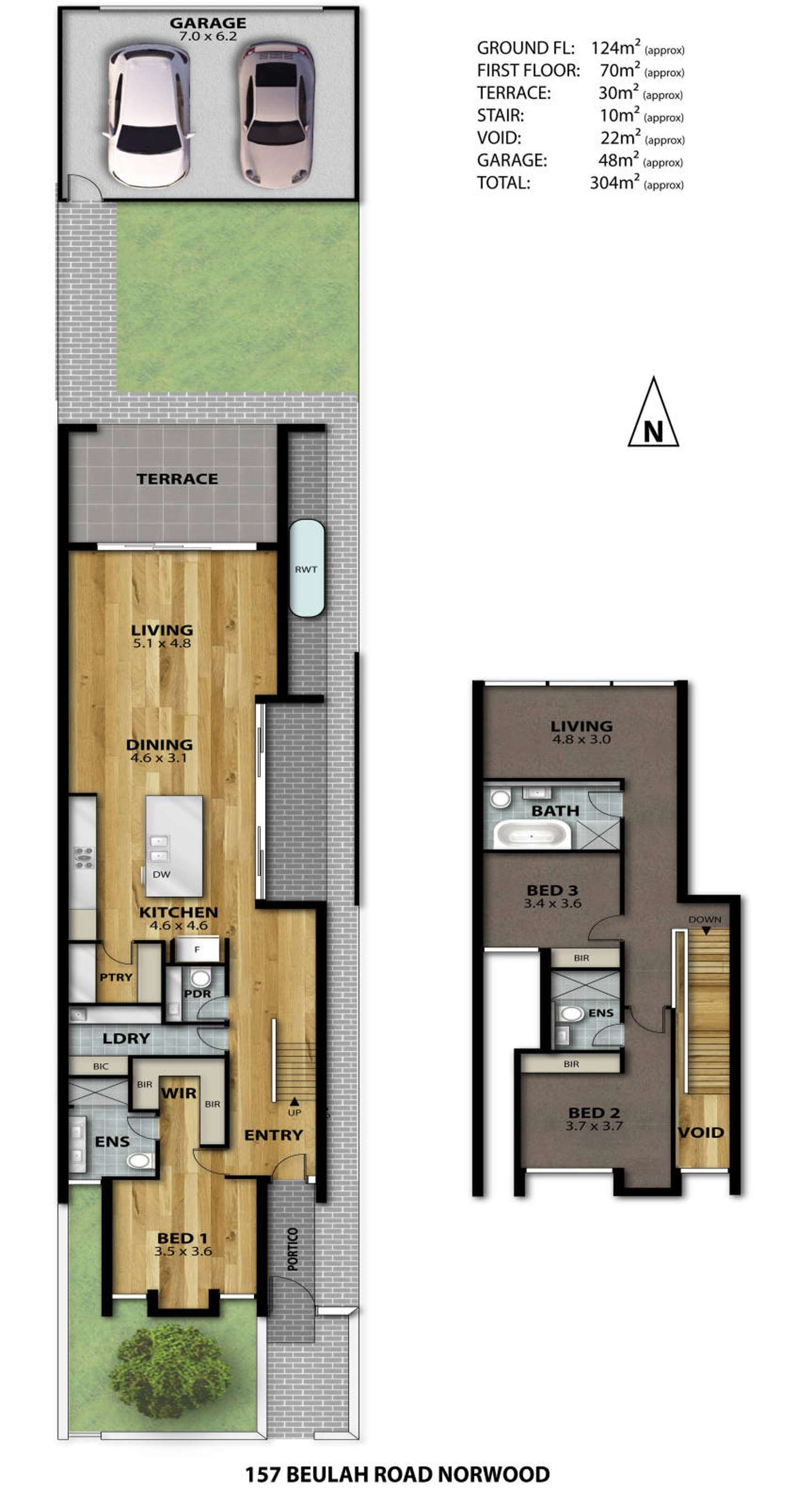 Floorplan of Homely townhouse listing, 145C Beulah Road, Norwood SA 5067