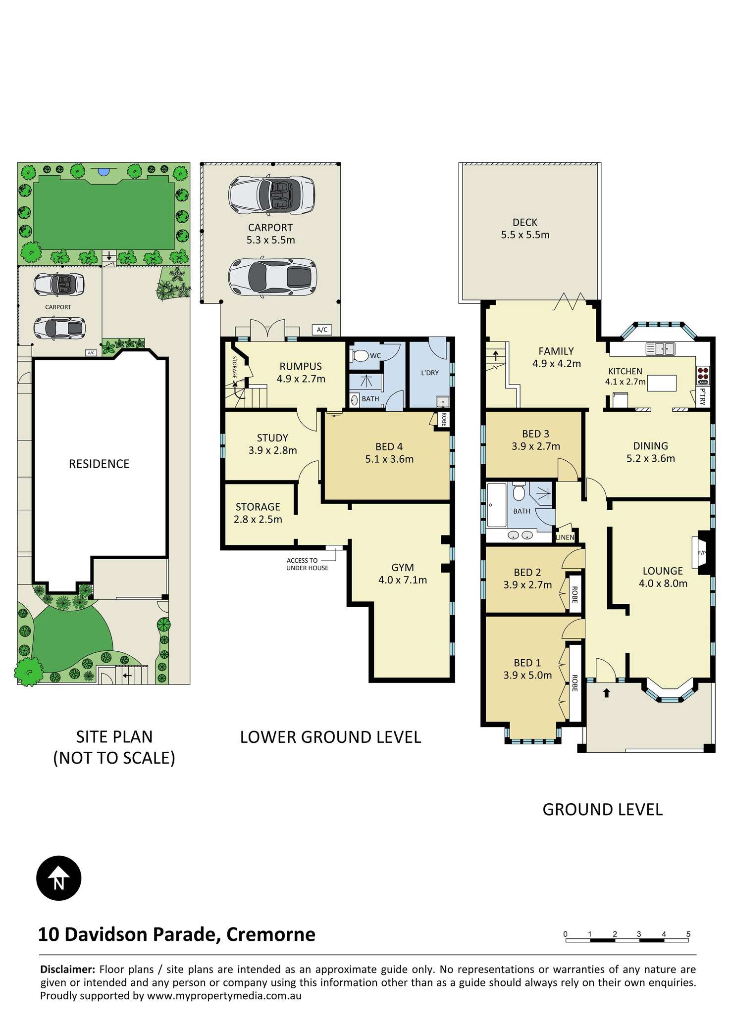 Floorplan of Homely house listing, 10 Davidson Parade, Cremorne NSW 2090