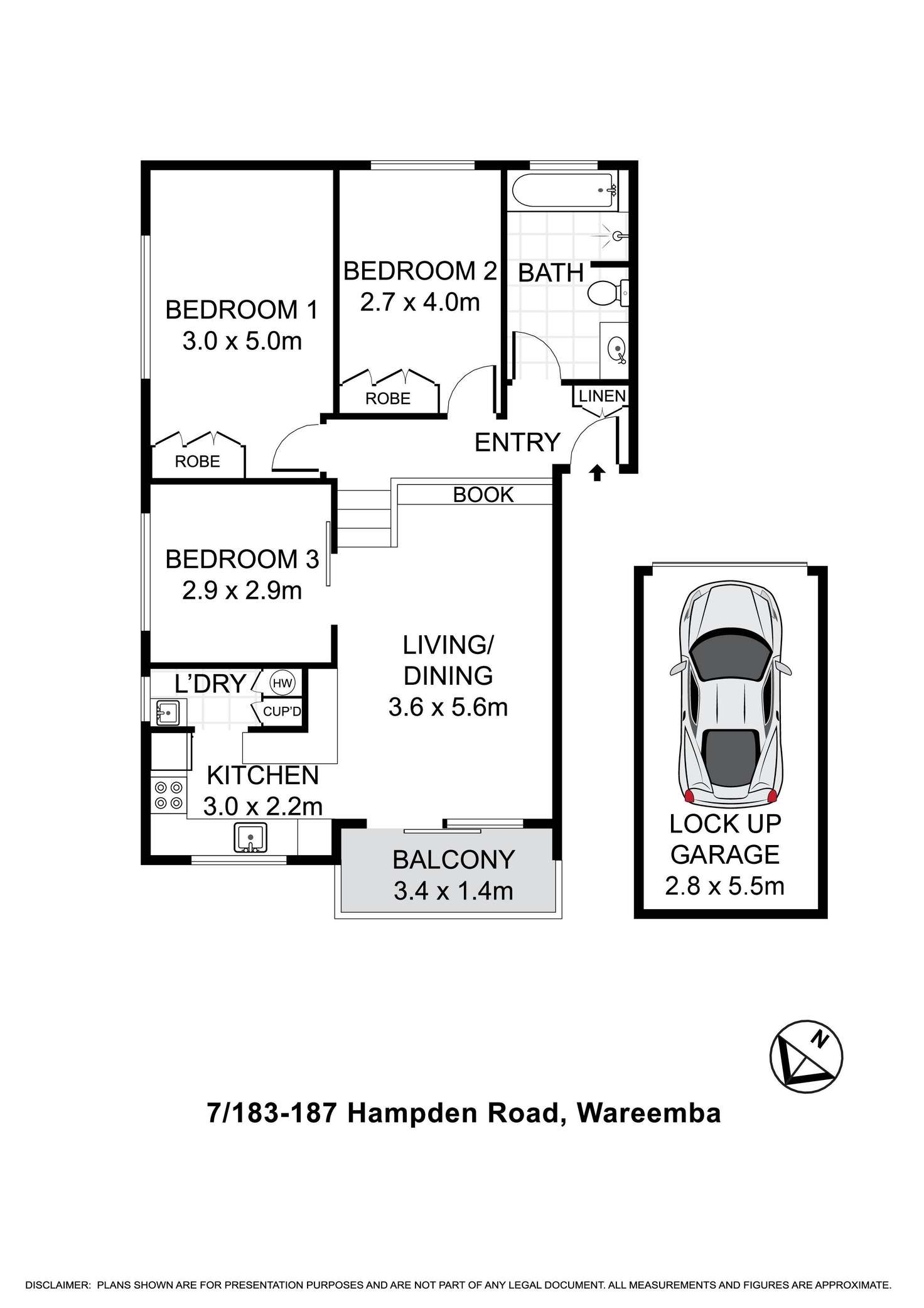 Floorplan of Homely apartment listing, 7/183-187 Hampden Road, Wareemba NSW 2046