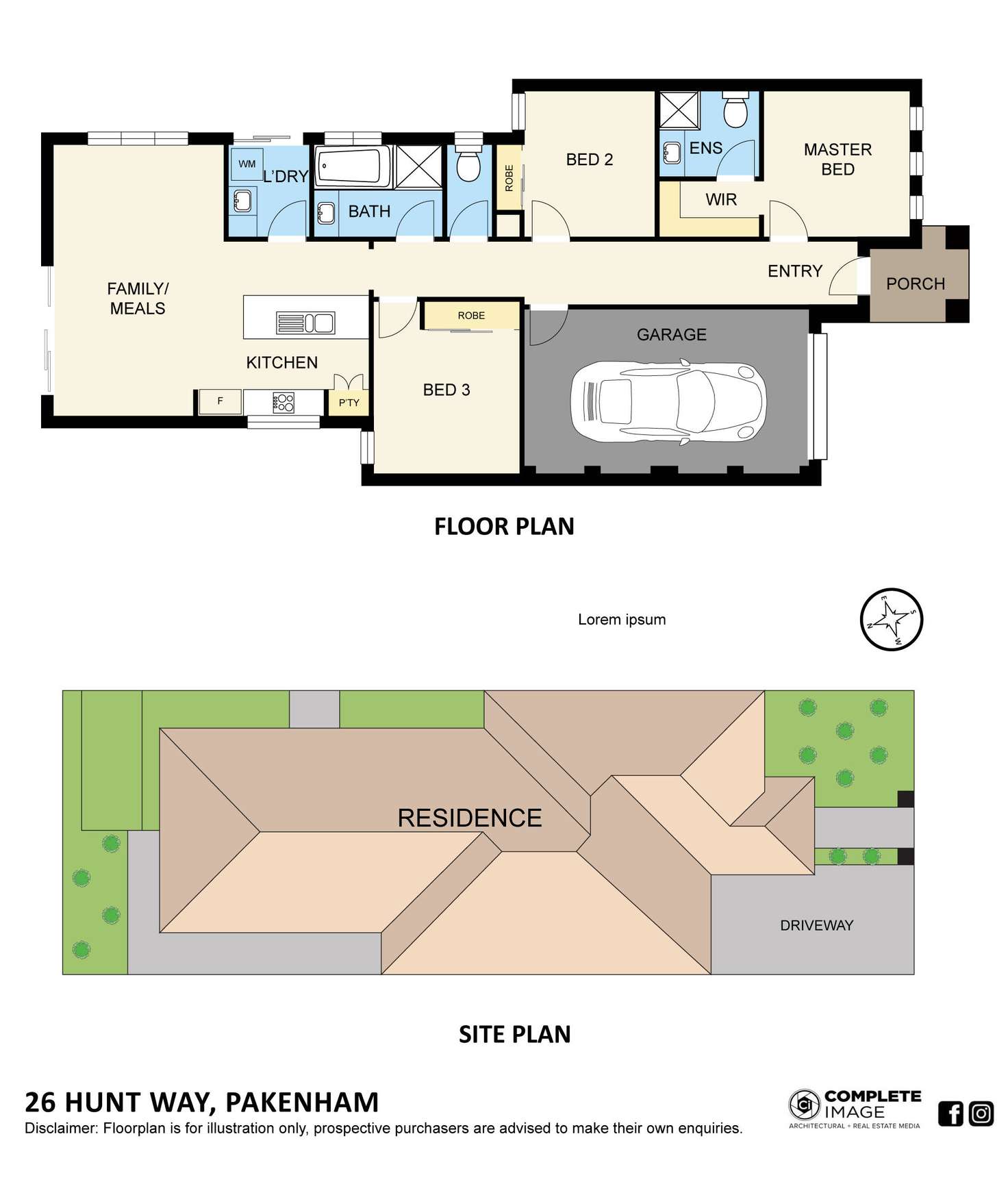 Floorplan of Homely house listing, 26 Hunt Way, Pakenham VIC 3810
