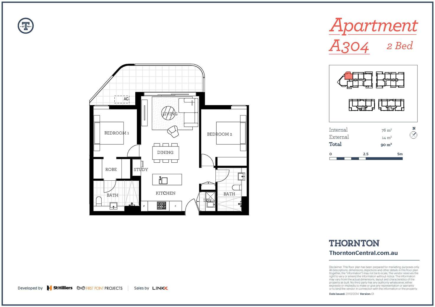 Floorplan of Homely apartment listing, 304/101A Lord Sheffield Circuit, Penrith NSW 2750