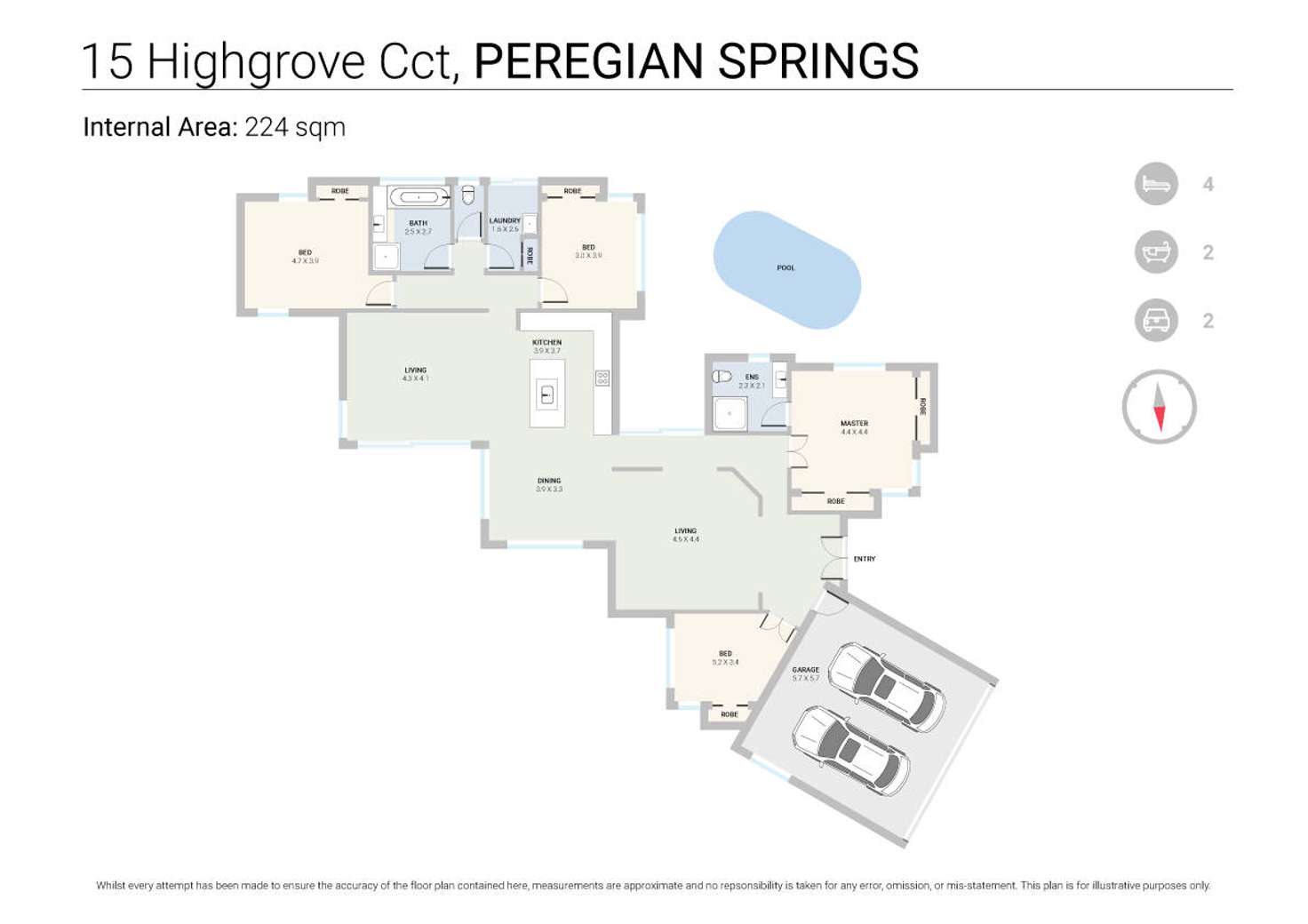 Floorplan of Homely house listing, 15 Highgrove Circuit, Peregian Springs QLD 4573