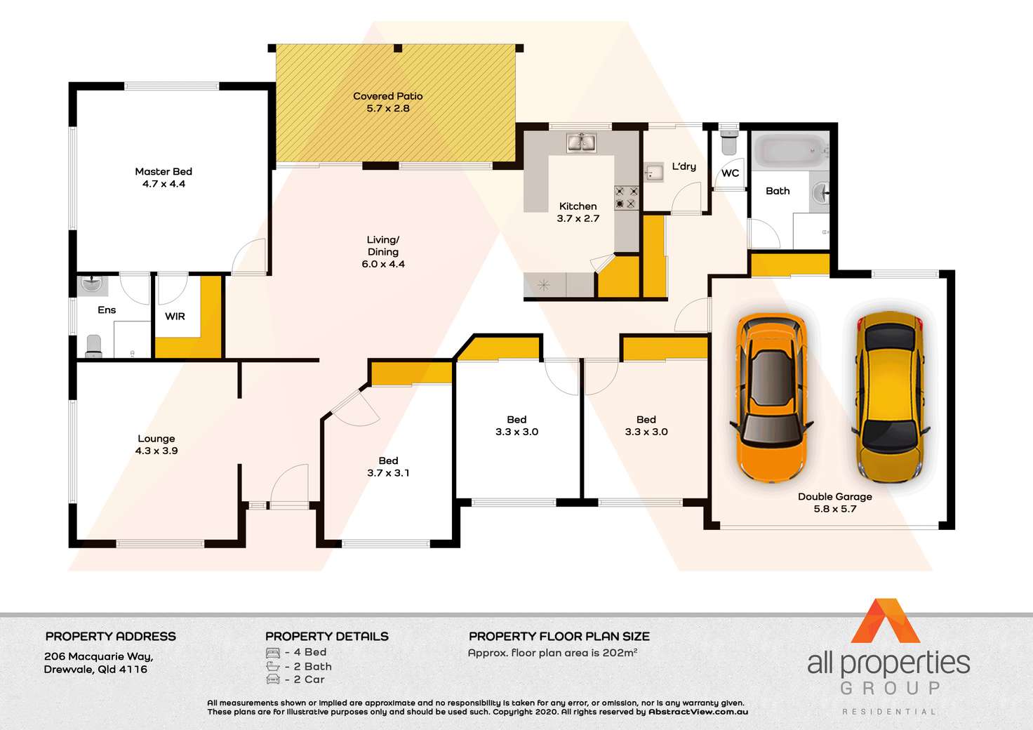 Floorplan of Homely house listing, 206 Macquarie Way, Drewvale QLD 4116