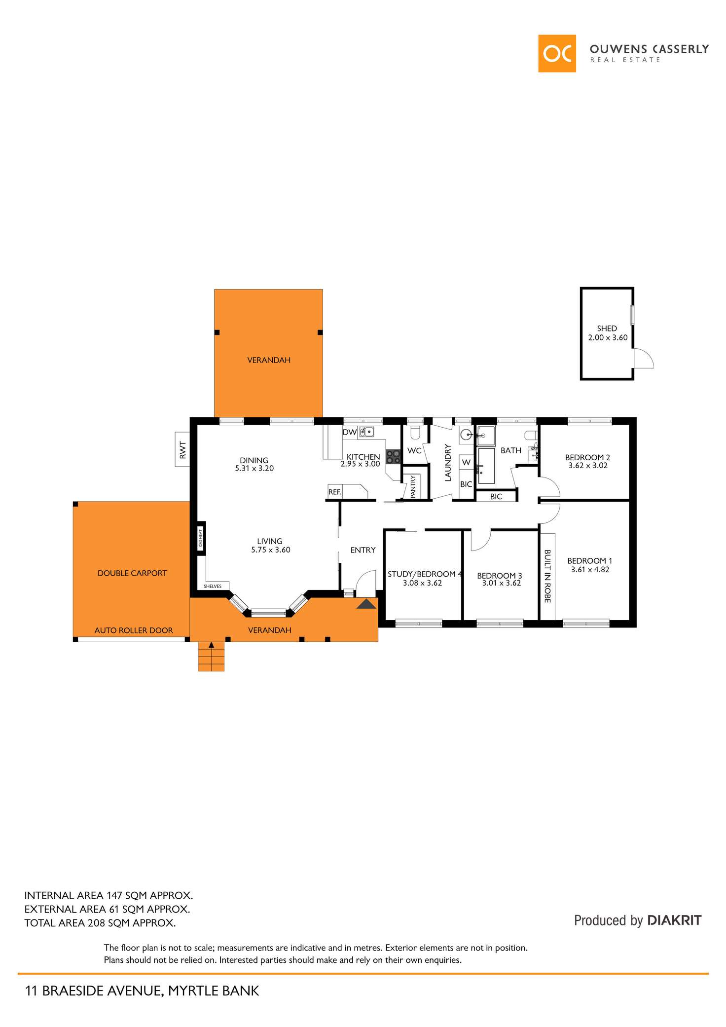 Floorplan of Homely house listing, 11 Braeside Avenue, Myrtle Bank SA 5064