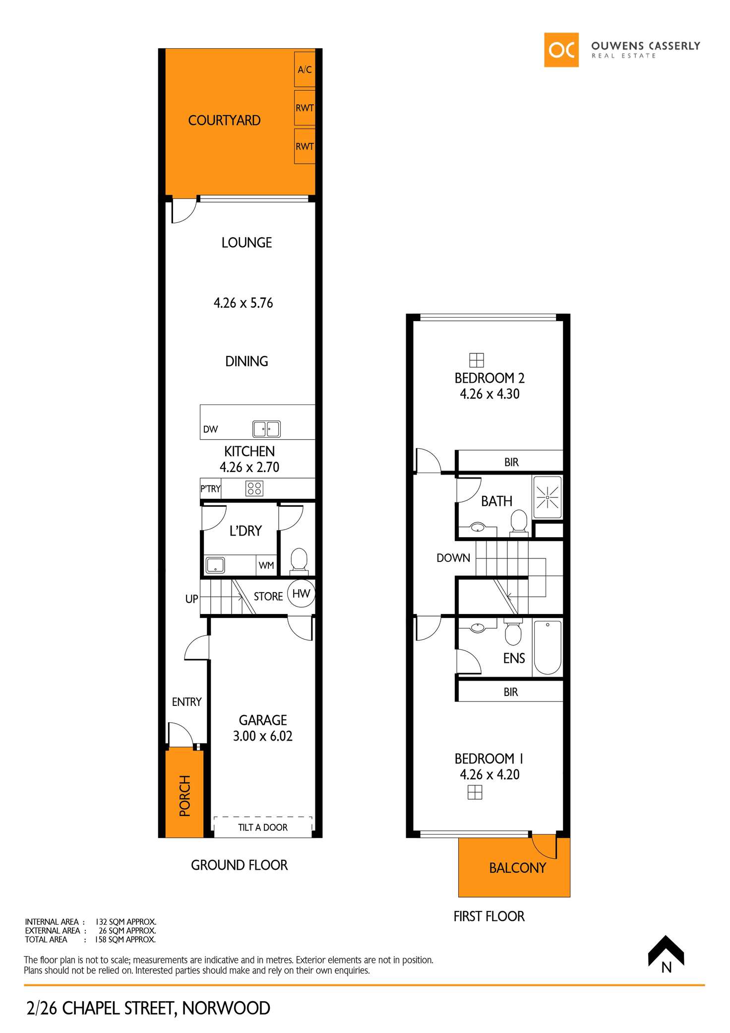 Floorplan of Homely townhouse listing, 2/26 Chapel Street, Norwood SA 5067