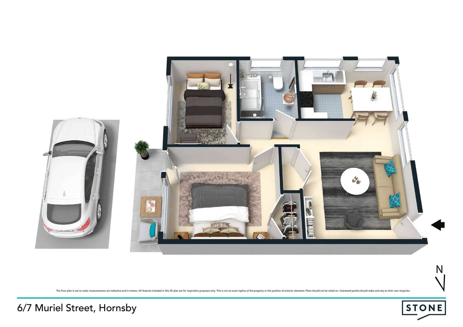 Floorplan of Homely unit listing, 6/7 Muriel Street, Hornsby NSW 2077