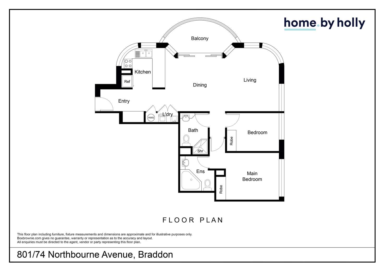 Floorplan of Homely apartment listing, 801/74 Northbourne Avenue, Braddon ACT 2612