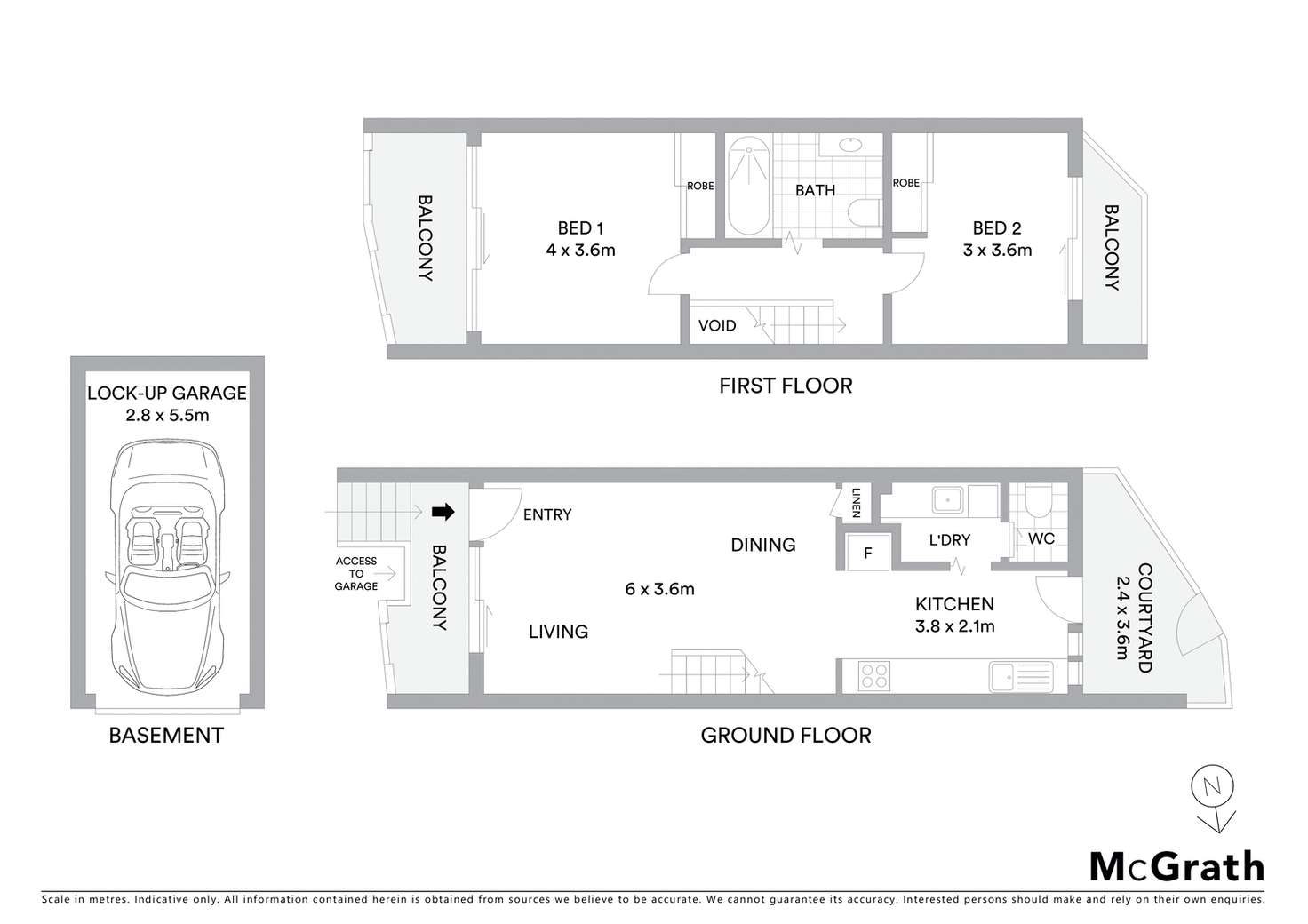 Floorplan of Homely townhouse listing, 6/1 Anzac Parade, Kensington NSW 2033