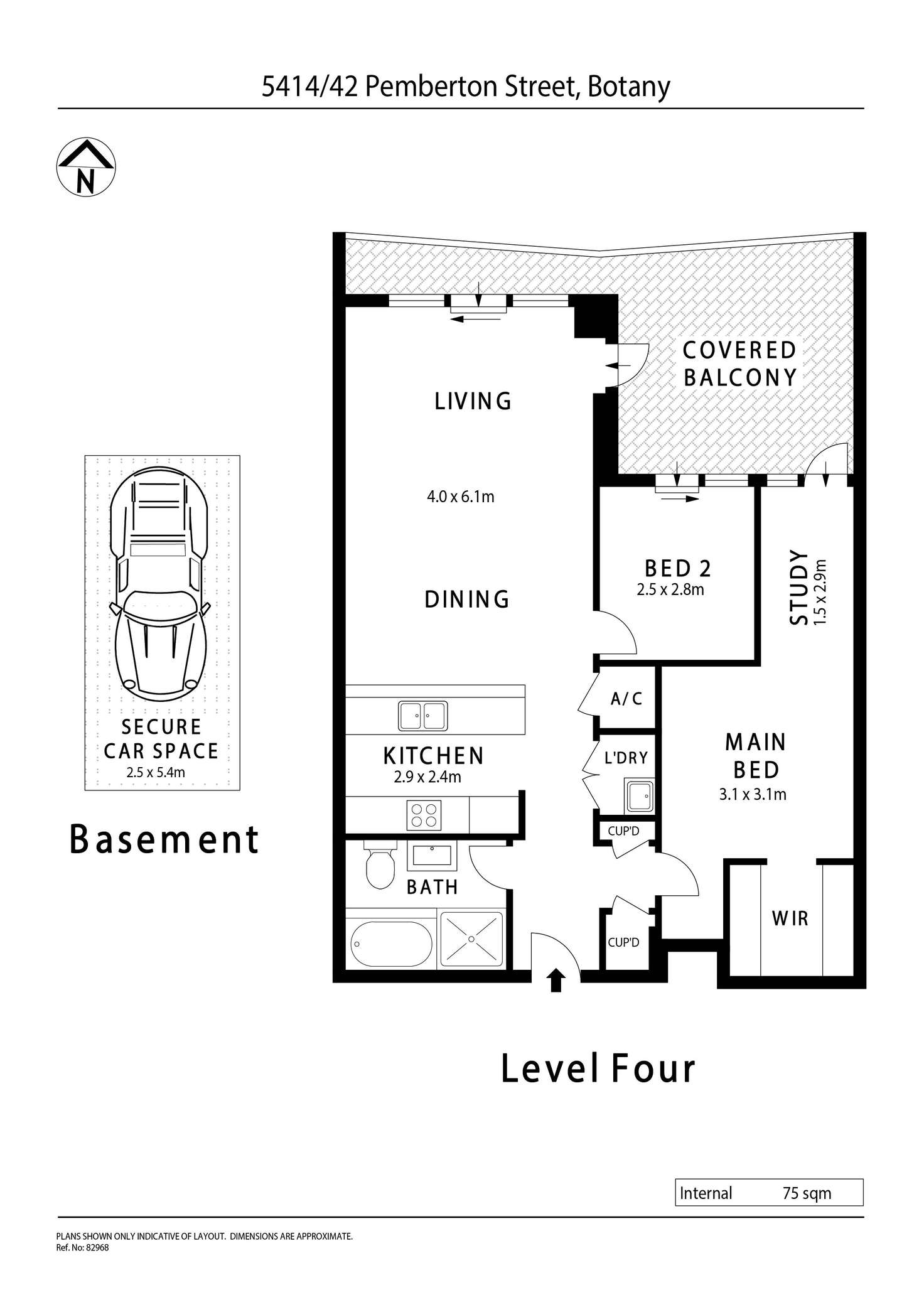 Floorplan of Homely apartment listing, 5414/42 Pemberton Street, Botany NSW 2019