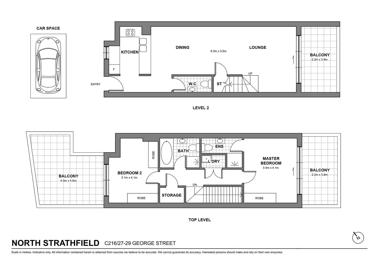 Floorplan of Homely apartment listing, C216/27-29 George Street, North Strathfield NSW 2137