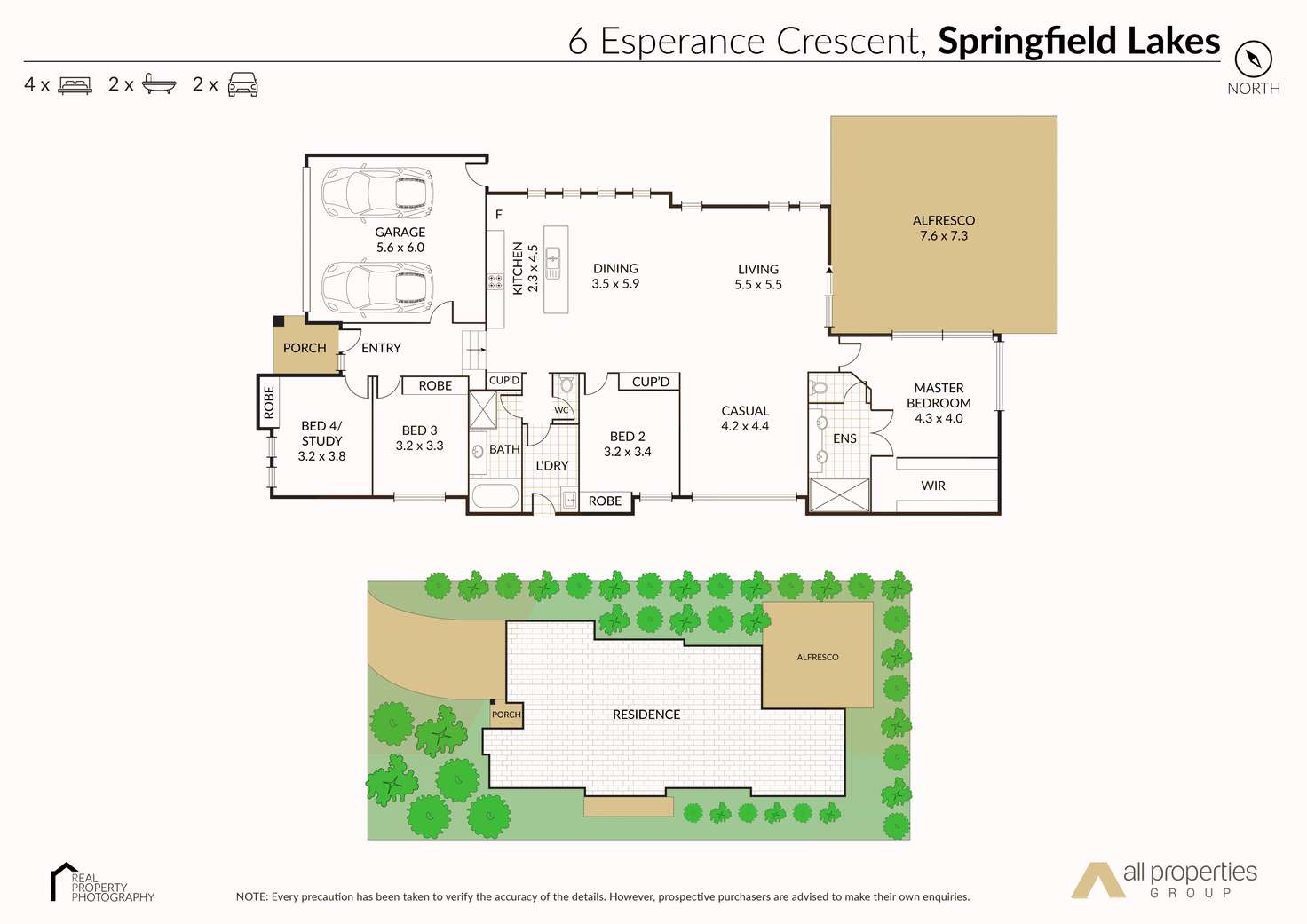 Floorplan of Homely house listing, 6 Esperance Crescent, Springfield Lakes QLD 4300
