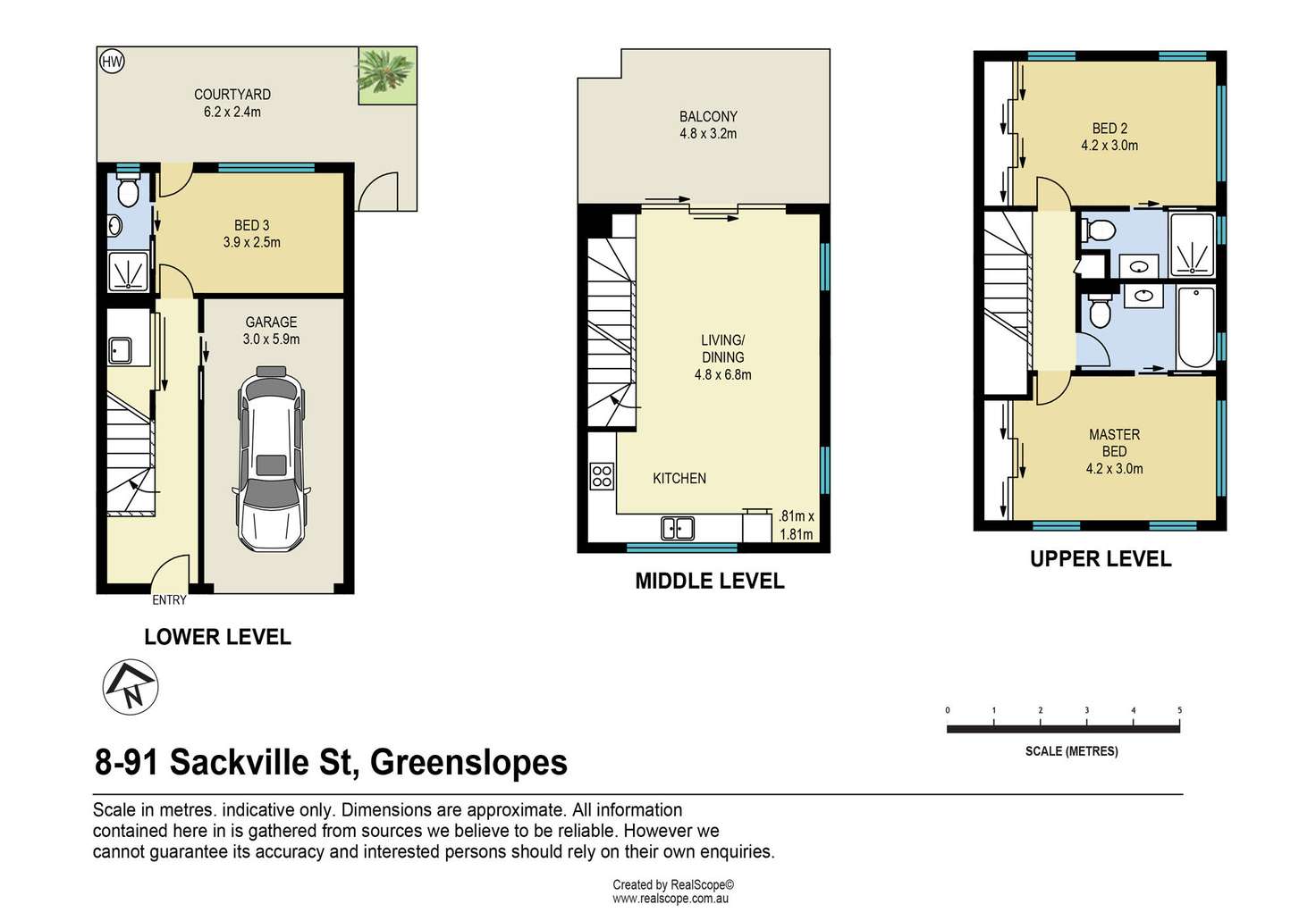 Floorplan of Homely townhouse listing, 8/91 Sackville Street, Greenslopes QLD 4120